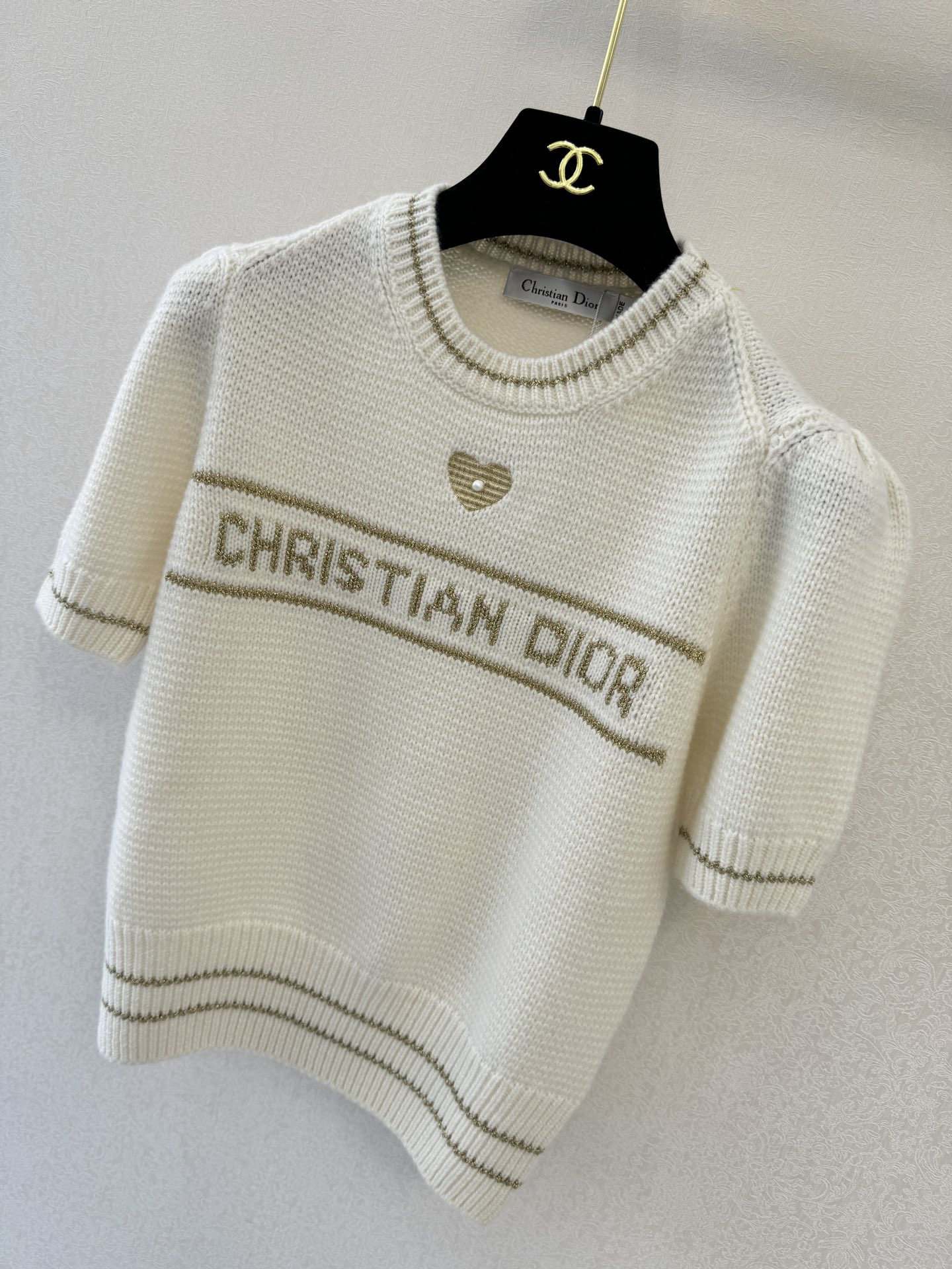 迪奥高版本新品🆕🆕圆领短袖💗💗实拍图🆕🆕两色3码