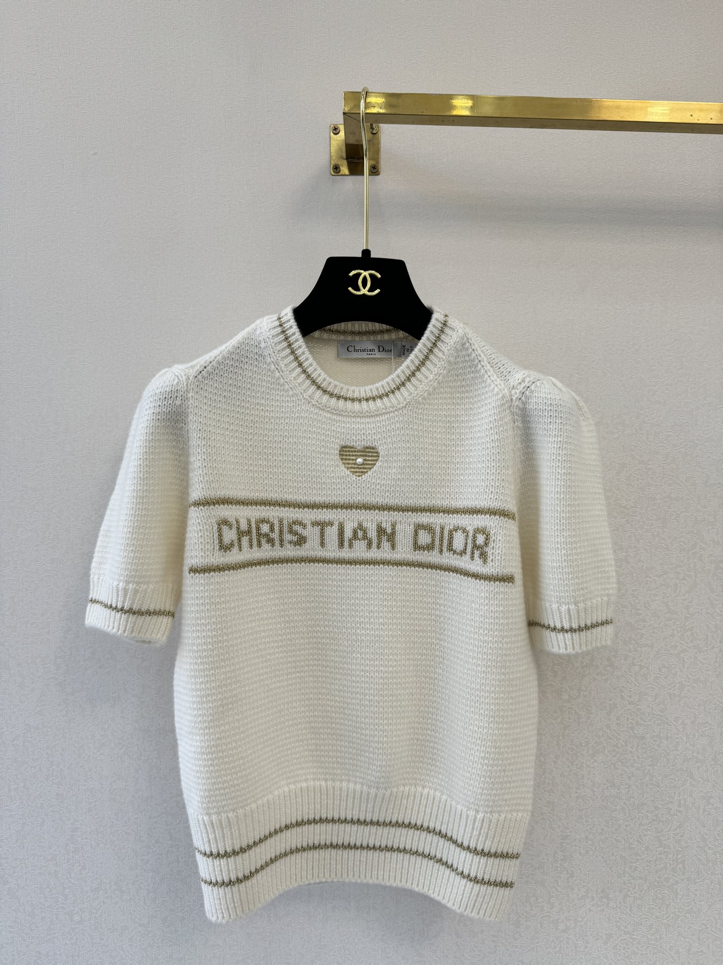 迪奥高版本新品🆕🆕圆领短袖💗💗实拍图🆕🆕两色3码