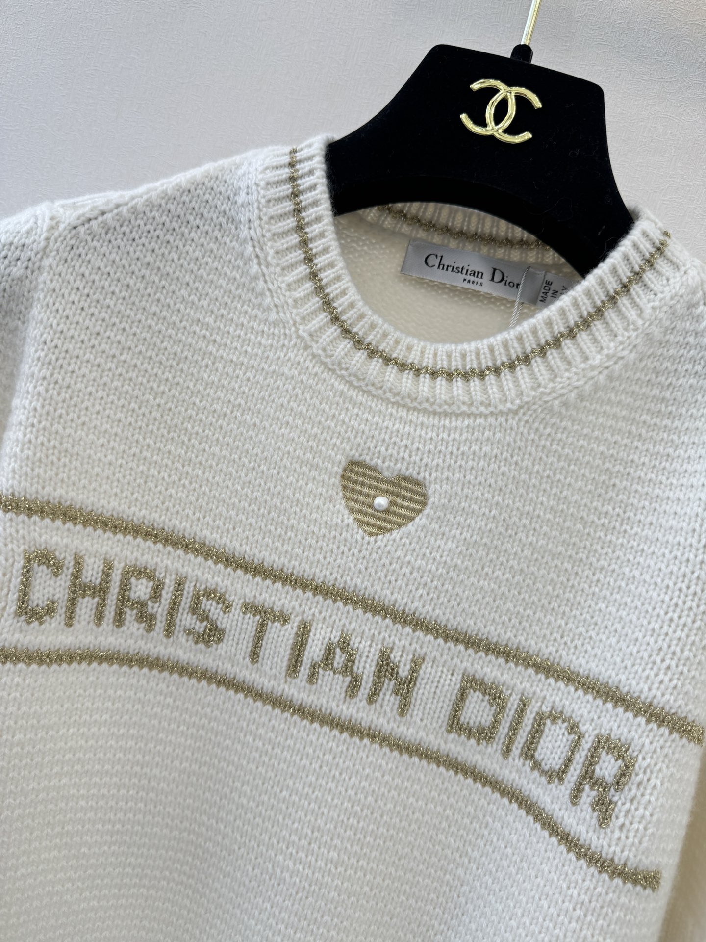 迪奥高版本新品🆕🆕圆领短袖💗💗实拍图🆕🆕两色3码