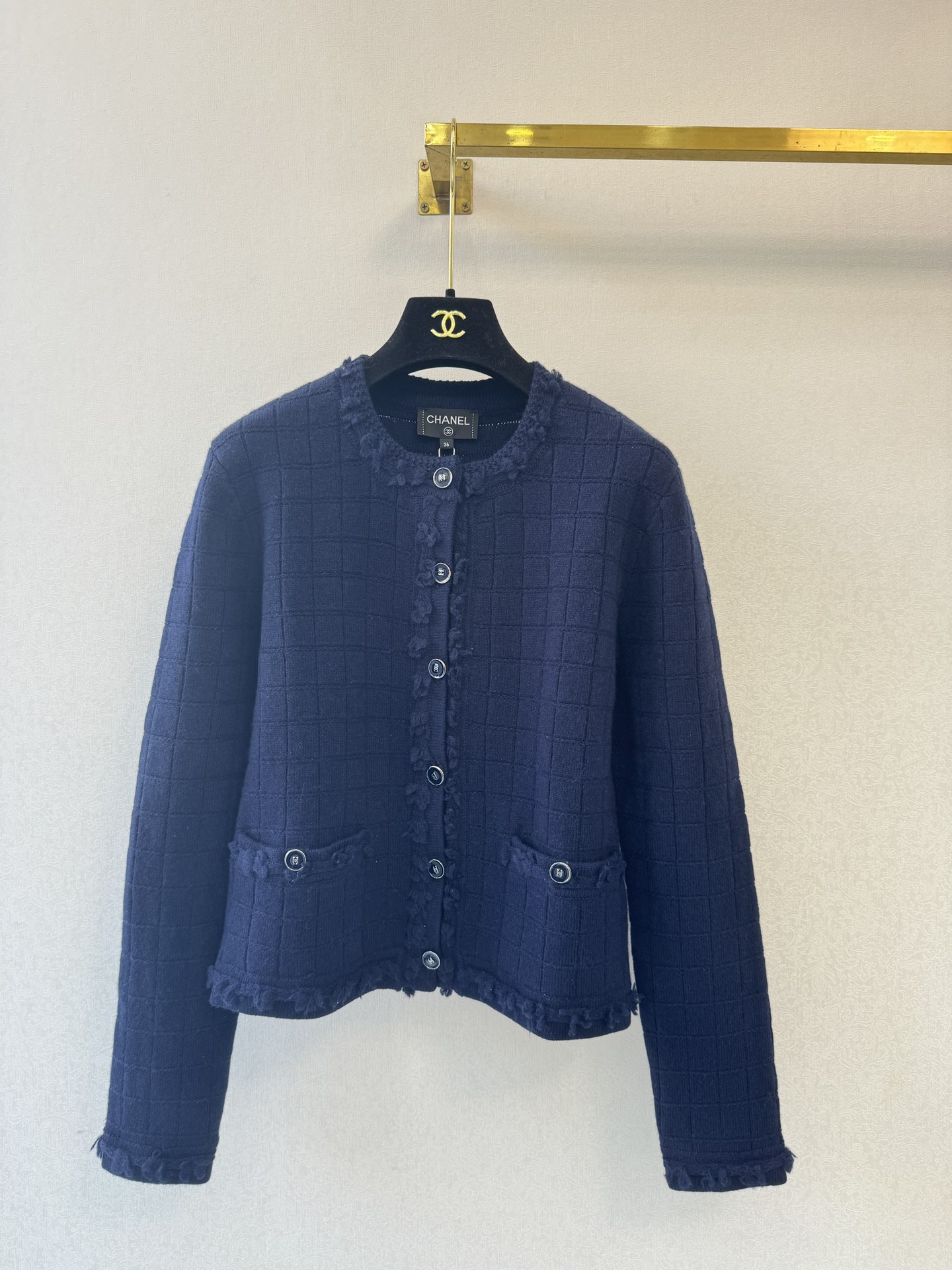 小香26P新品🆕🆕圆领纽扣开衫💗💗实拍图🆕🆕三色3码