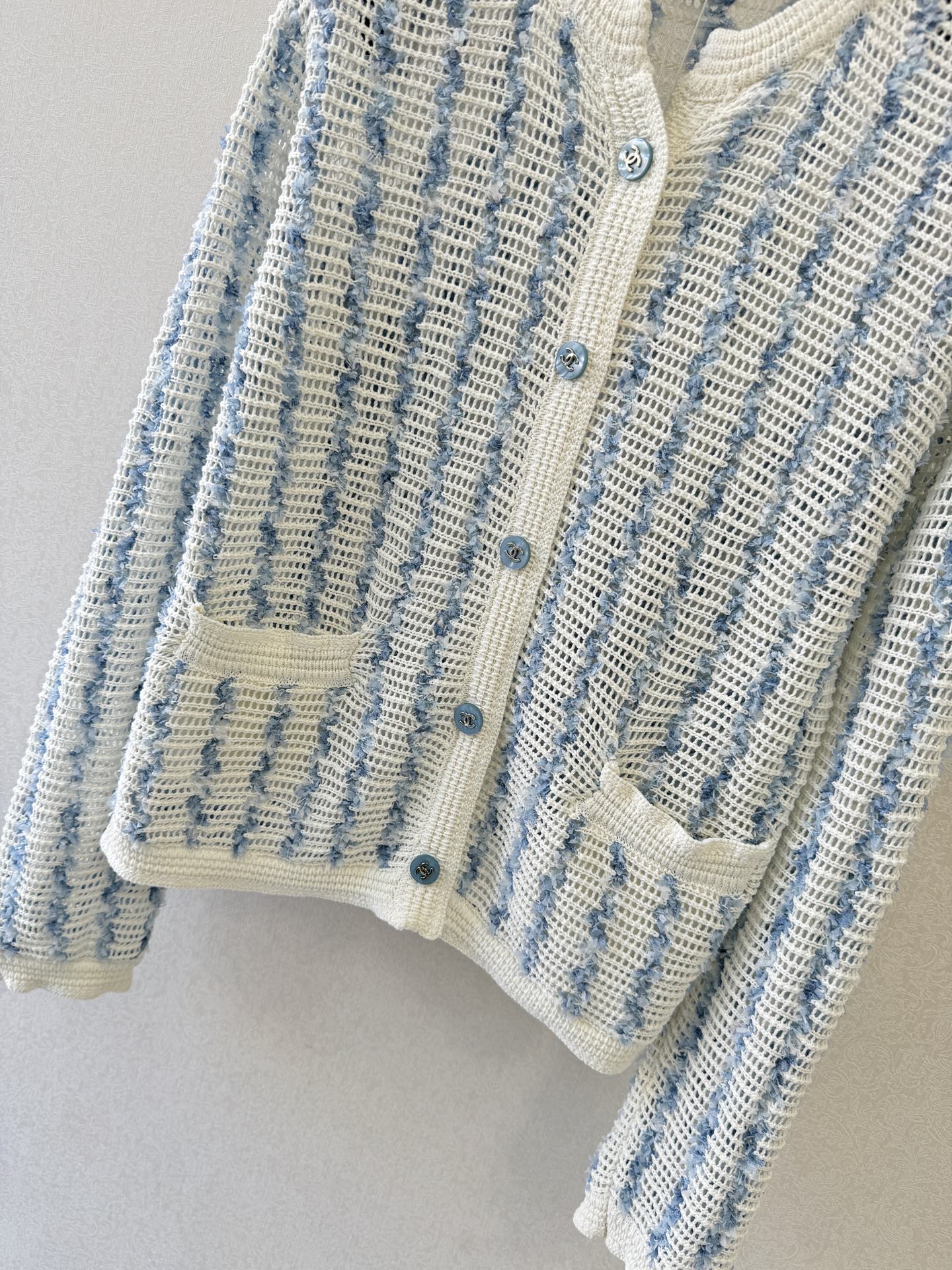 小香新品🆕🆕圆领镂空开衫💗💗实拍图🆕🆕两色3码