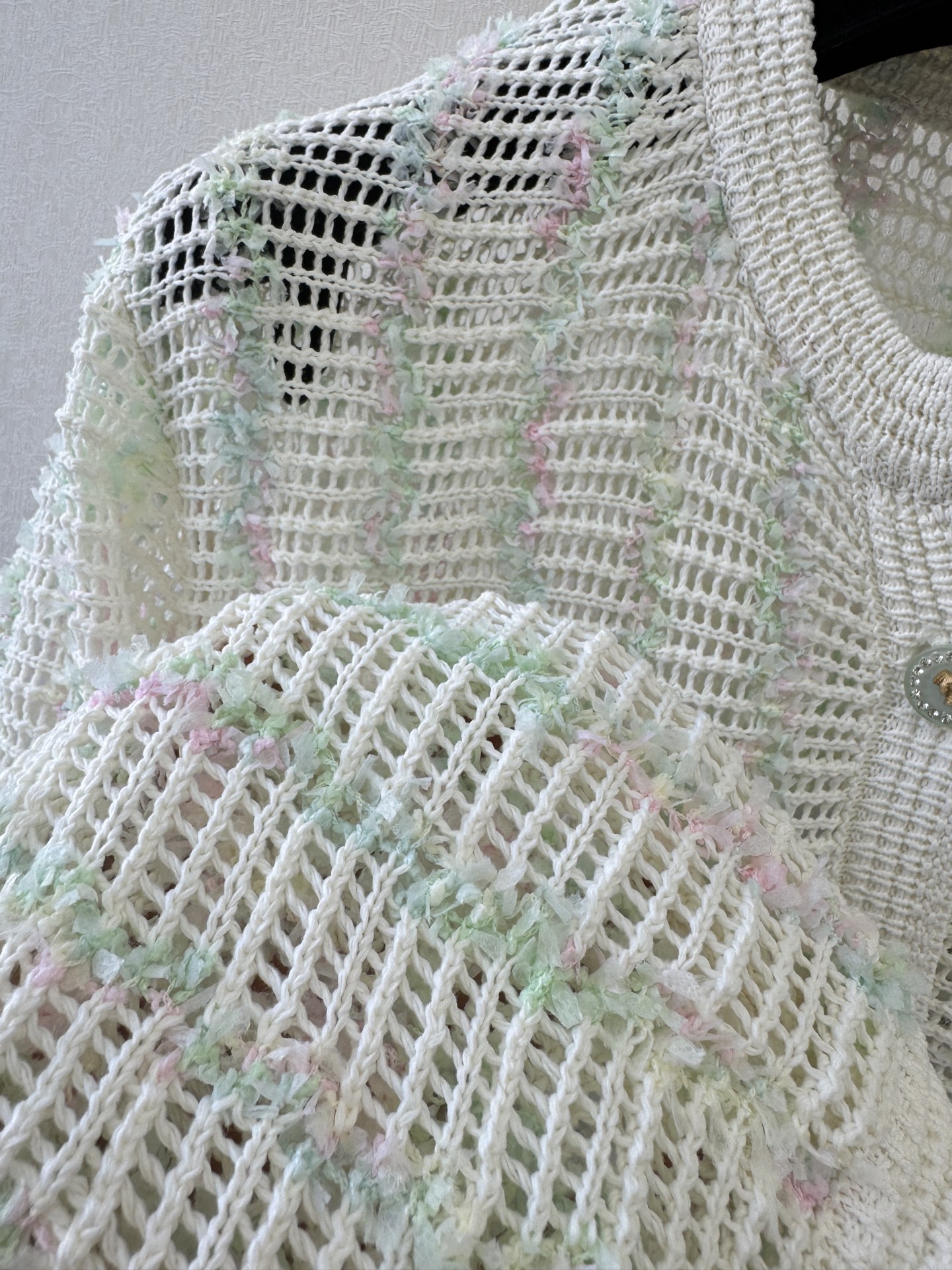 小香新品🆕🆕圆领镂空开衫💗💗实拍图🆕🆕两色3码