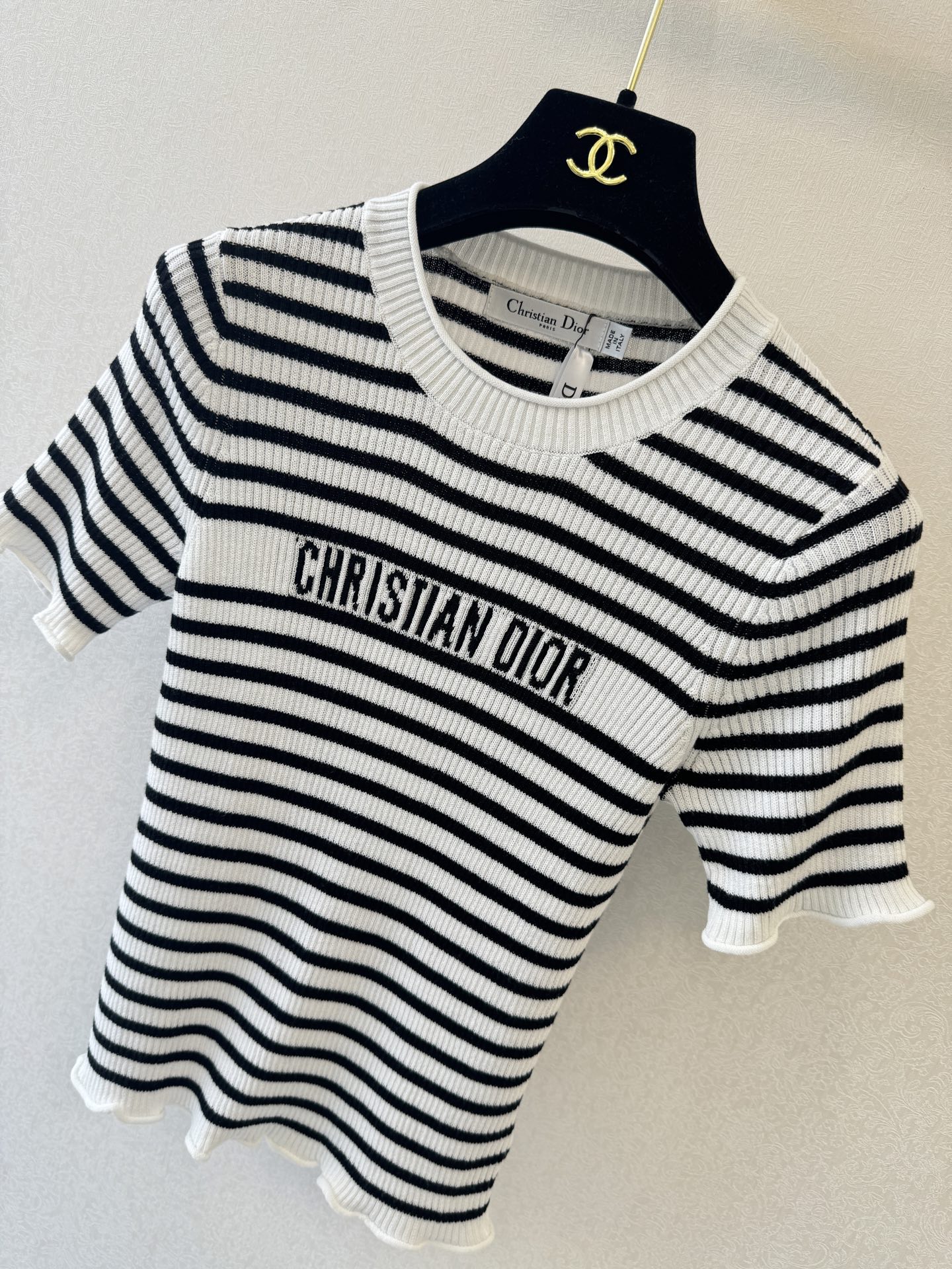 迪奥新品🆕🆕圆领短袖💗💗实拍图🆕🆕两色3码