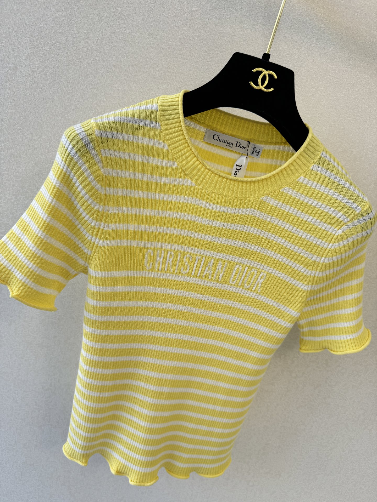 迪奥新品🆕🆕圆领短袖💗💗实拍图🆕🆕两色3码