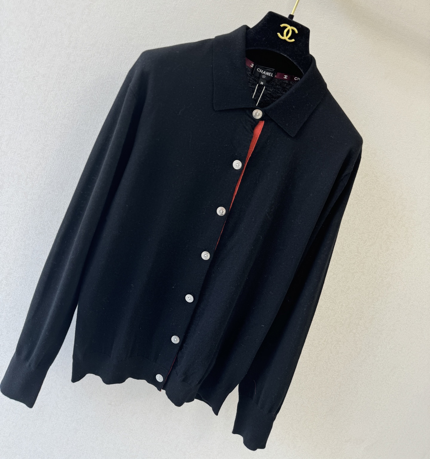 小香新品🆕🆕翻领开衫🍀🍀实拍图💗💗两色3码