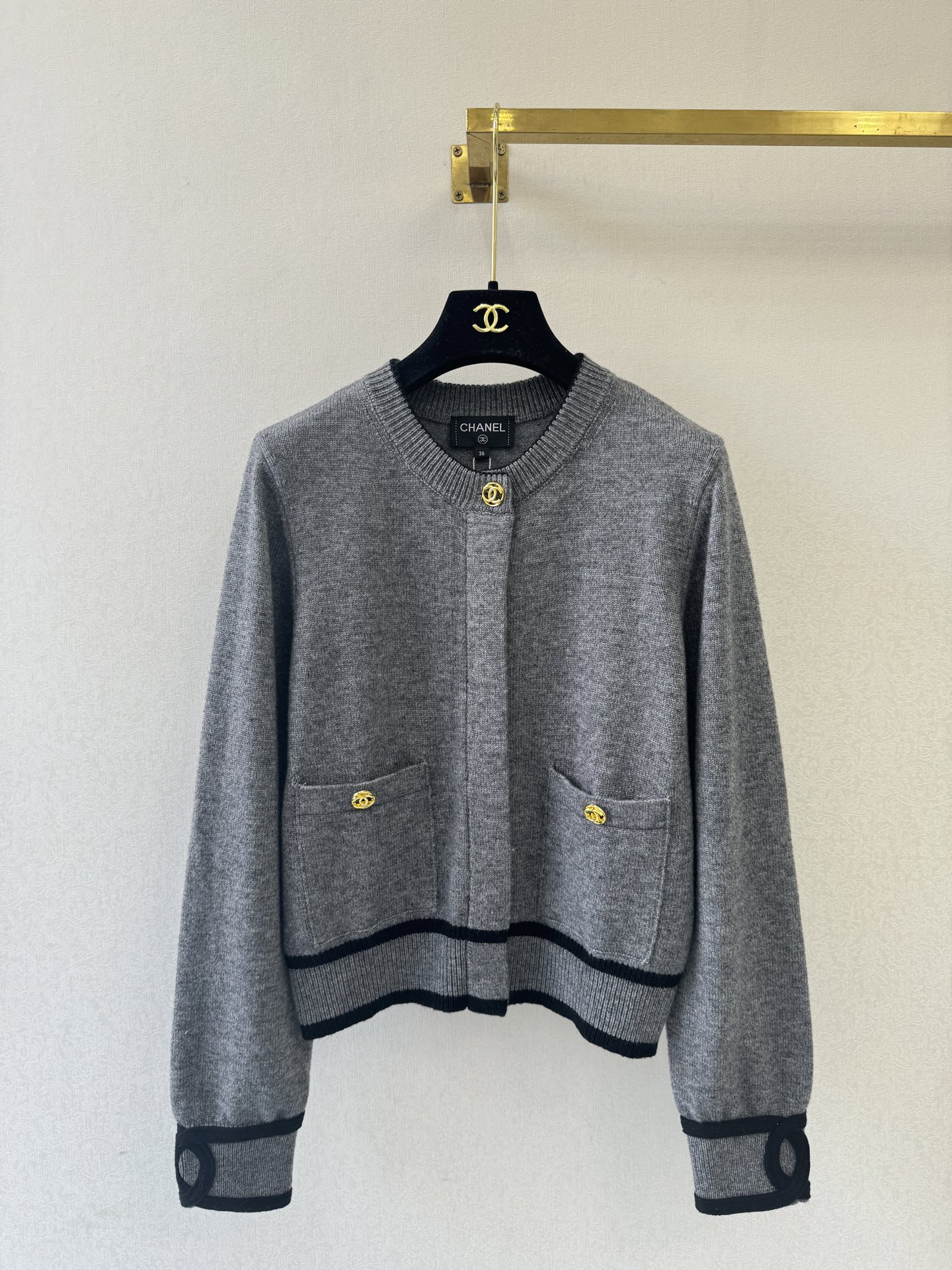 小香新品🆕🆕圆领开衫🍀🍀实拍图💗💗三色3码