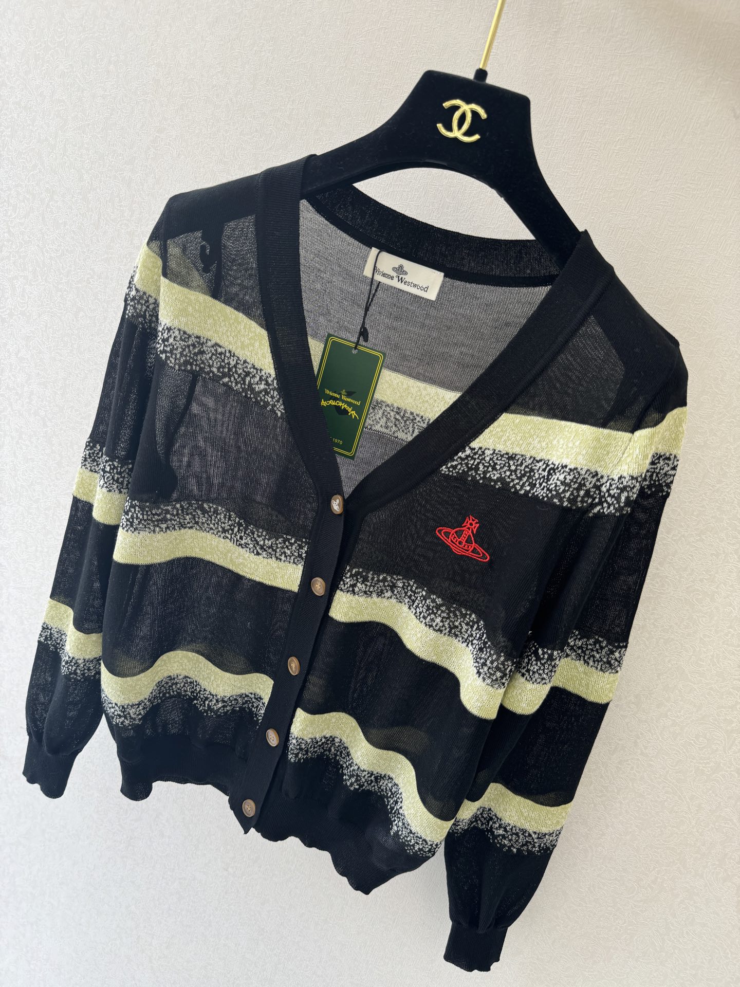 西太后新品🆕🆕V领开衫💗💗实拍图🆕🆕三色3码