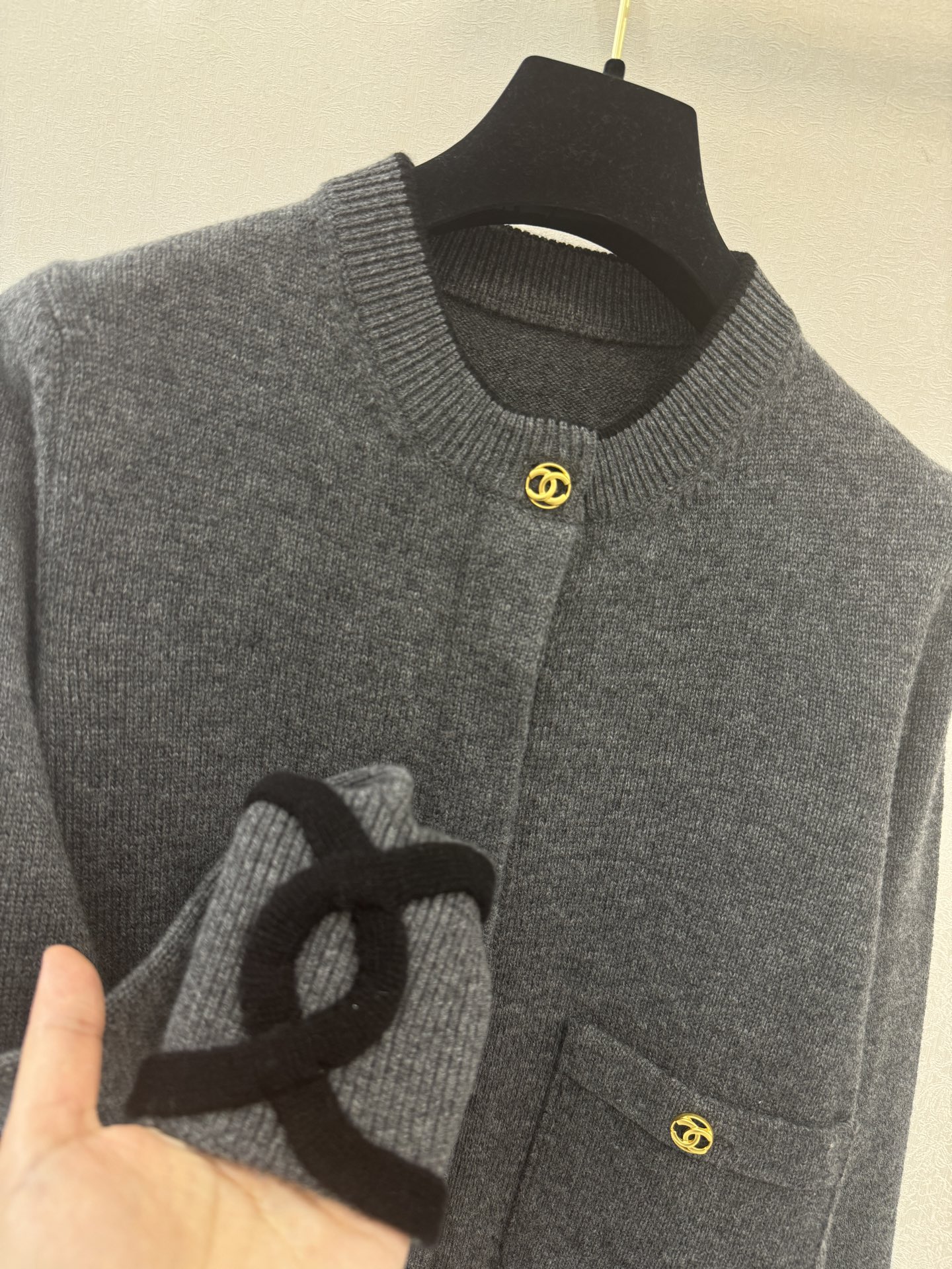 小香高版本新品🆕🆕圆领长袖💗💗实拍图🆕🆕三色3码