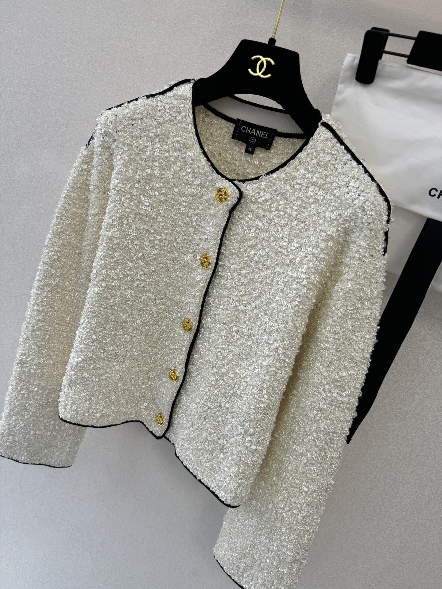 小香新品🆕🆕圆领长袖开衫💗💗实拍图🆕🆕两色3码