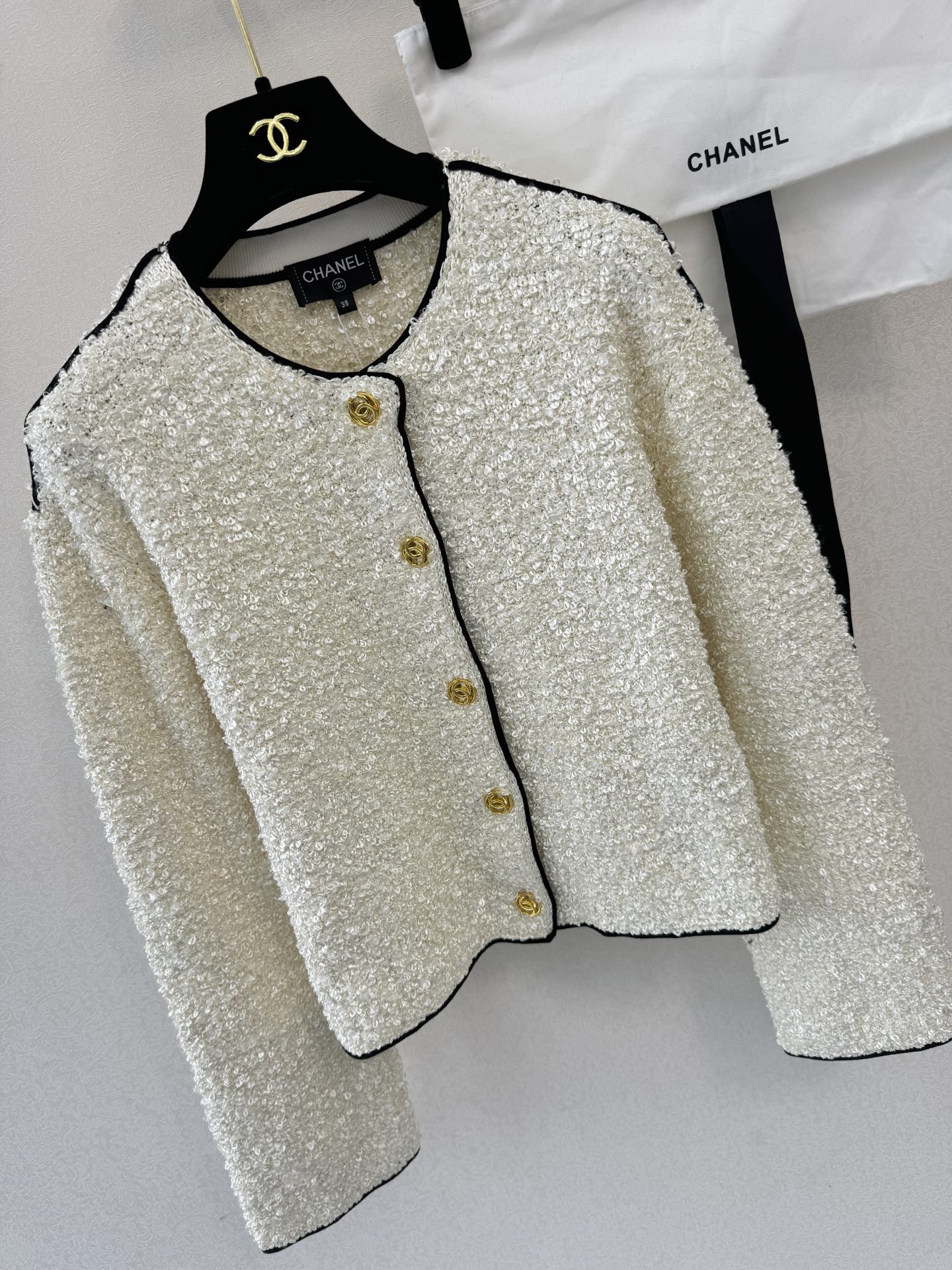 小香新品🆕🆕圆领长袖开衫💗💗实拍图🆕🆕两色3码