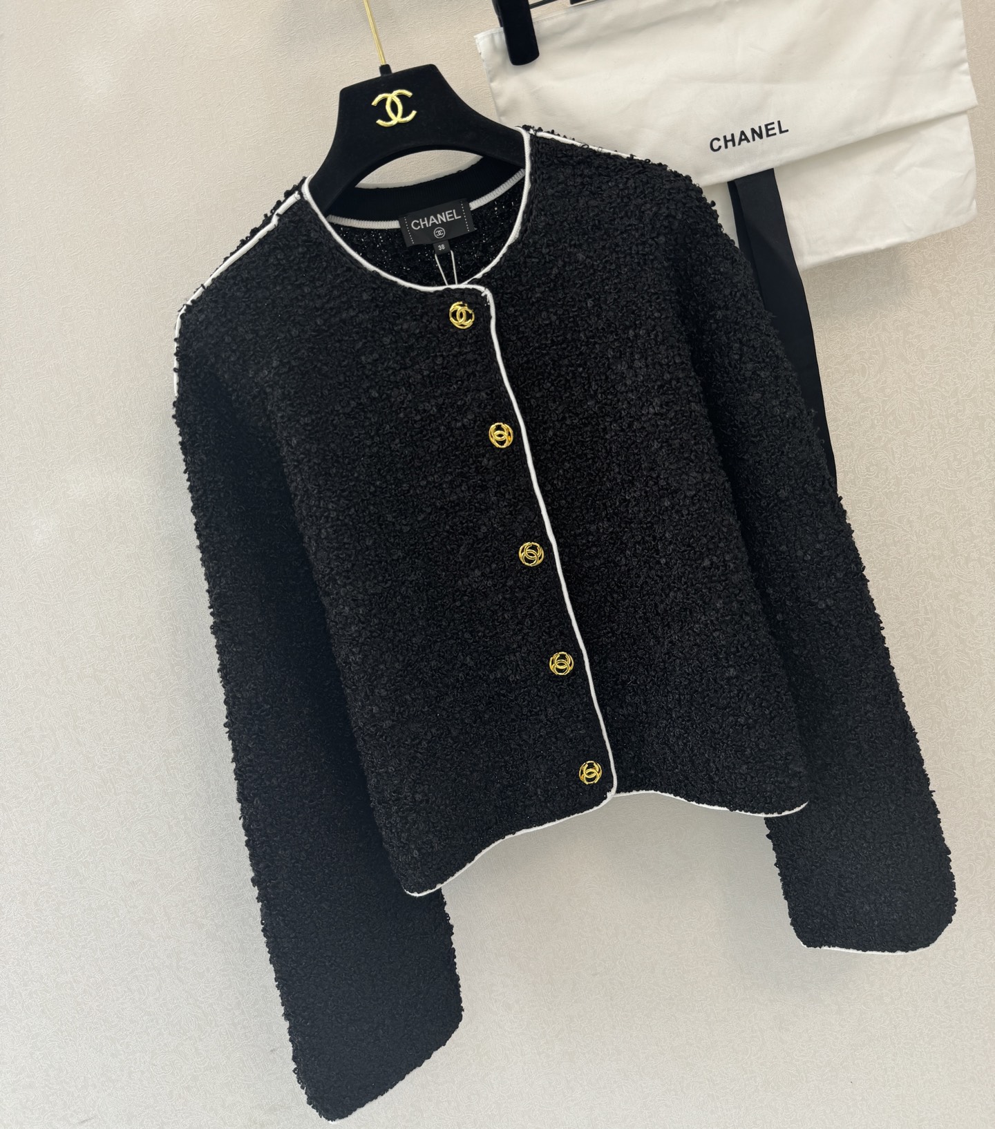 小香新品🆕🆕圆领长袖开衫💗💗实拍图🆕🆕两色3码