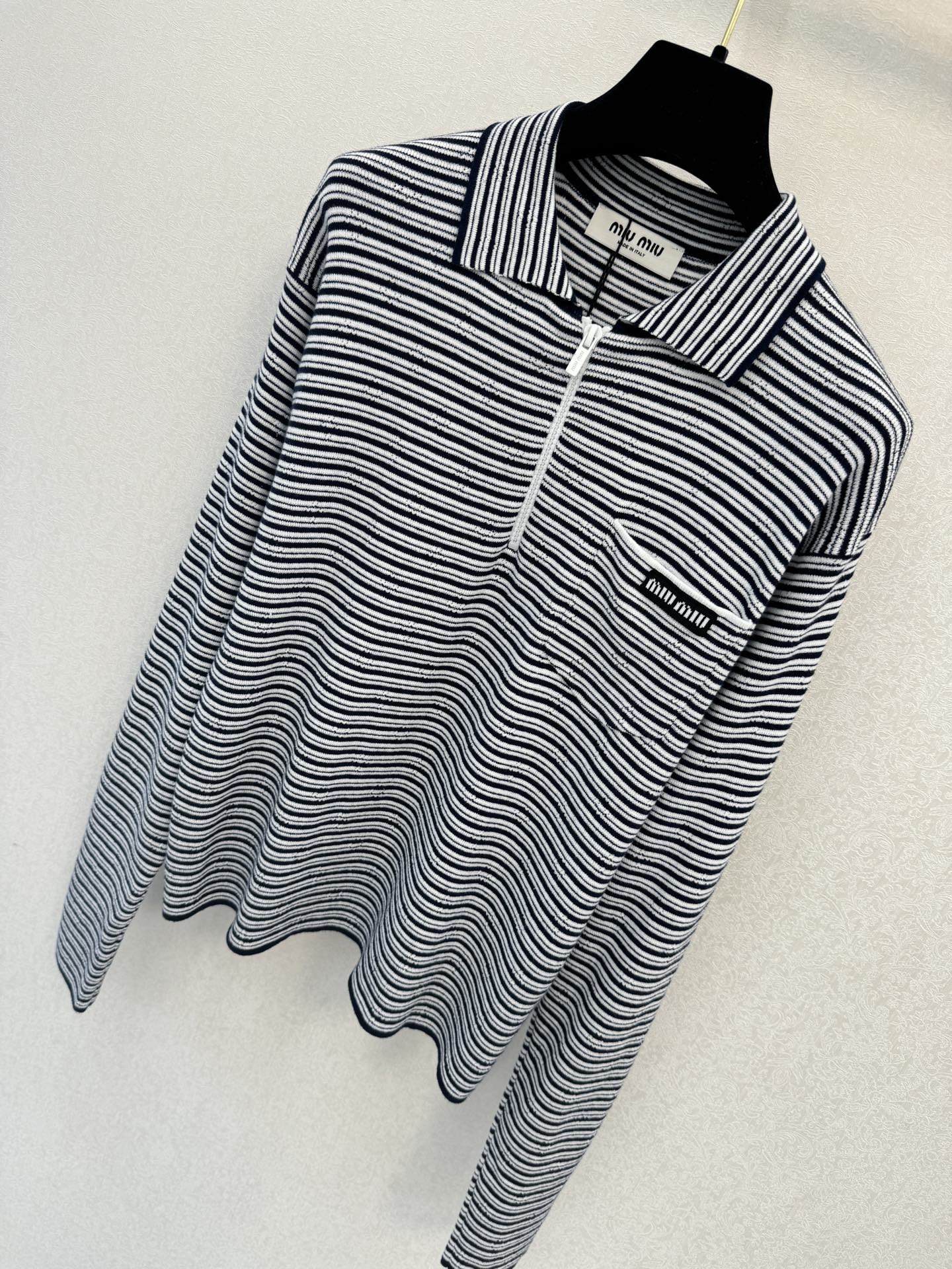 缪缪新品🆕🆕翻领半拉链💗💗实拍图🆕🆕