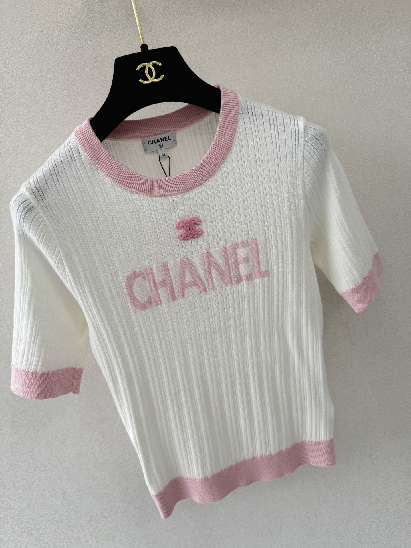 小香新品🆕🆕圆领短袖💗💗实拍图🆕🆕两色3码