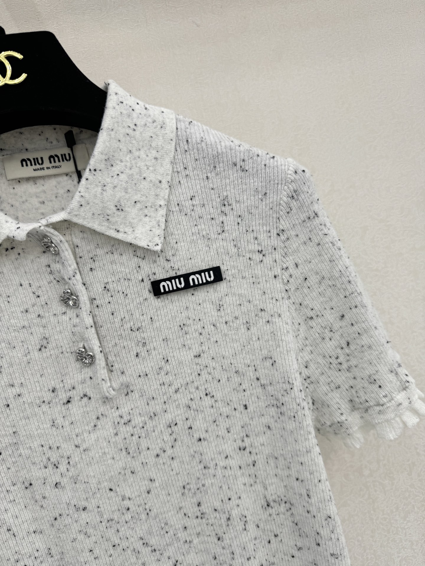 缪缪新品🆕🆕Polo领短袖💗💗实拍图🆕🆕两色3码