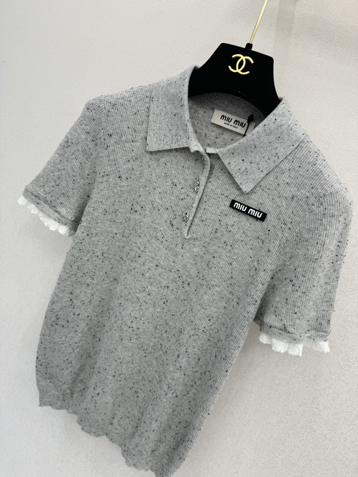 缪缪新品🆕🆕Polo领短袖💗💗实拍图🆕🆕两色3码