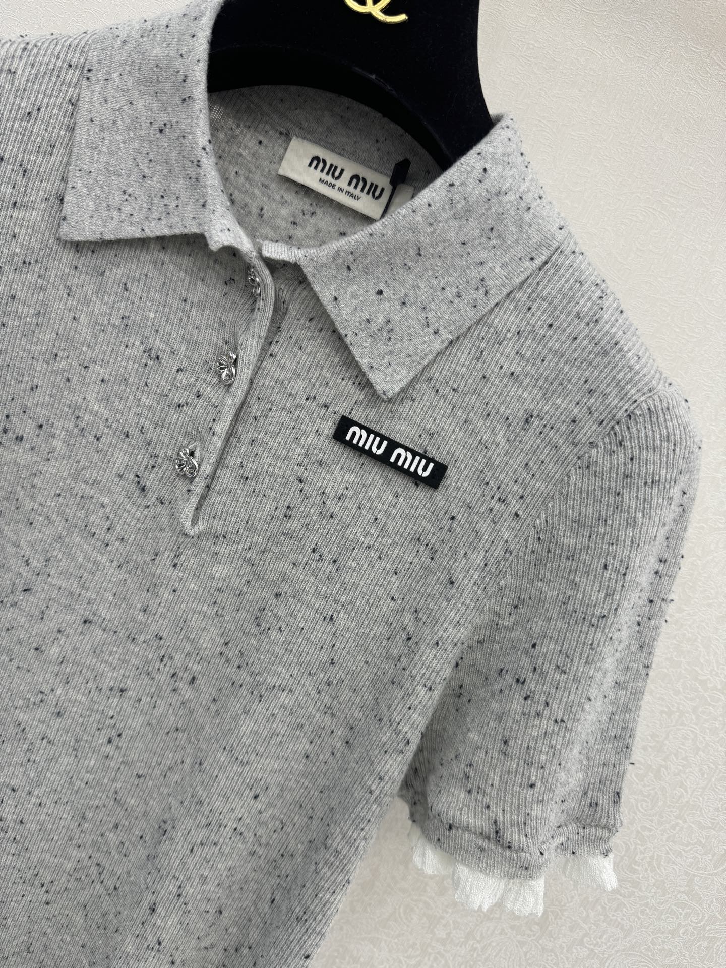 缪缪新品🆕🆕Polo领短袖💗💗实拍图🆕🆕两色3码