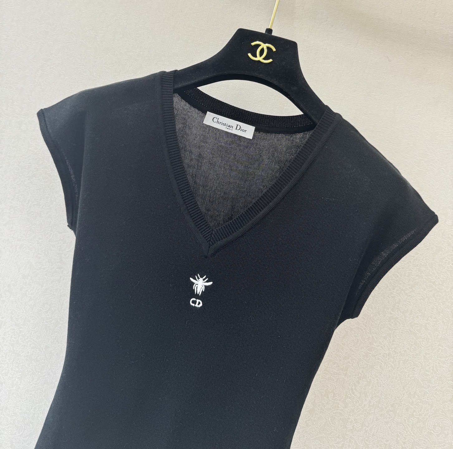 迪奥新品🆕🆕V领坎肩背心💗💗实拍图🆕🆕两色3码