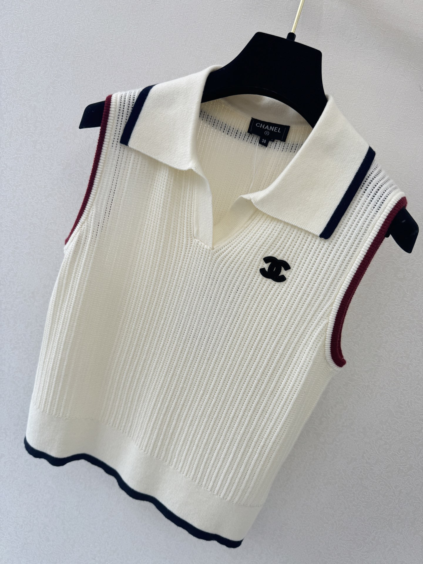 小香新品🆕🆕翻领背心💗💗实拍图🆕🆕两色3码