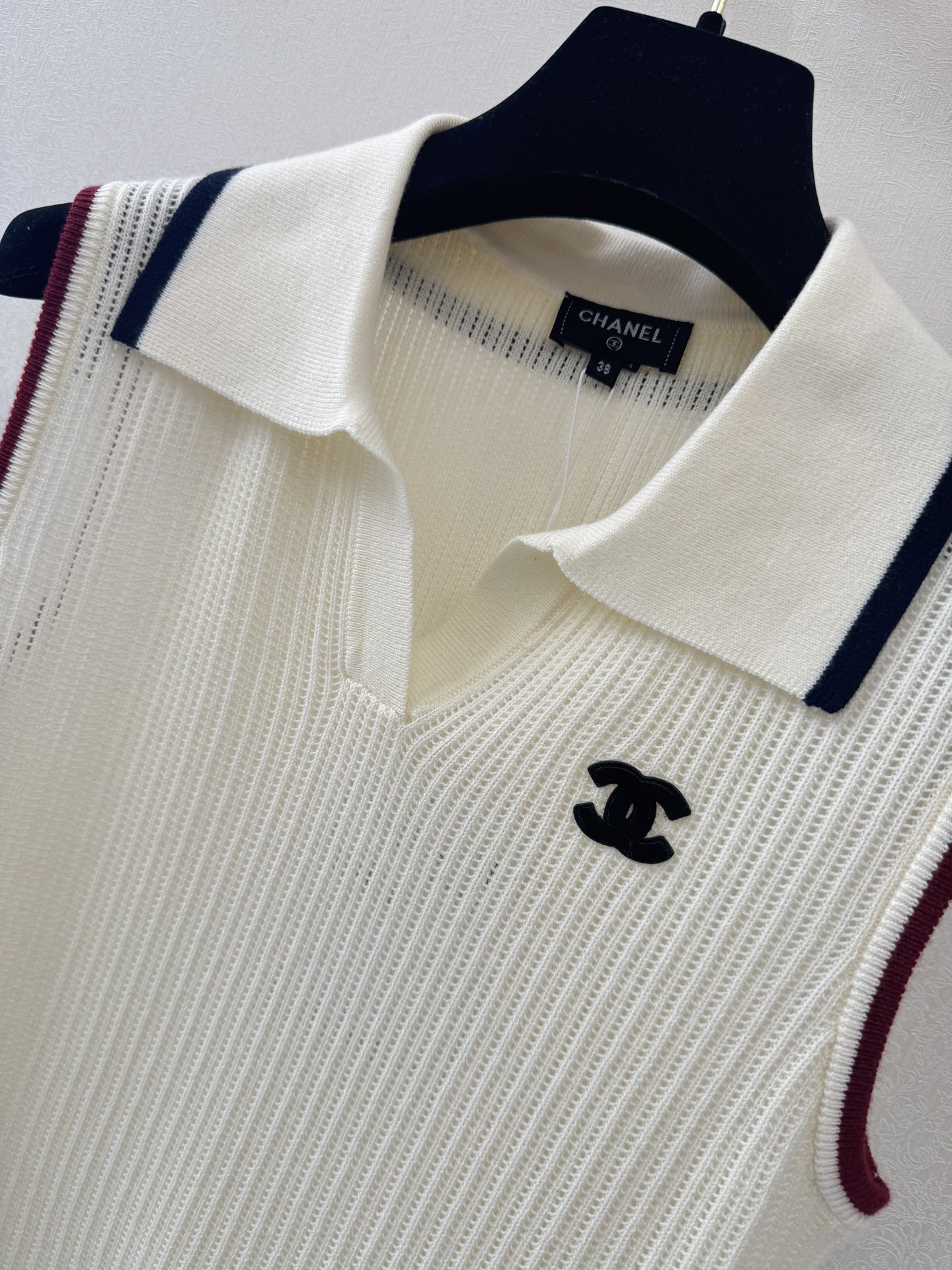 小香新品🆕🆕翻领背心💗💗实拍图🆕🆕两色3码