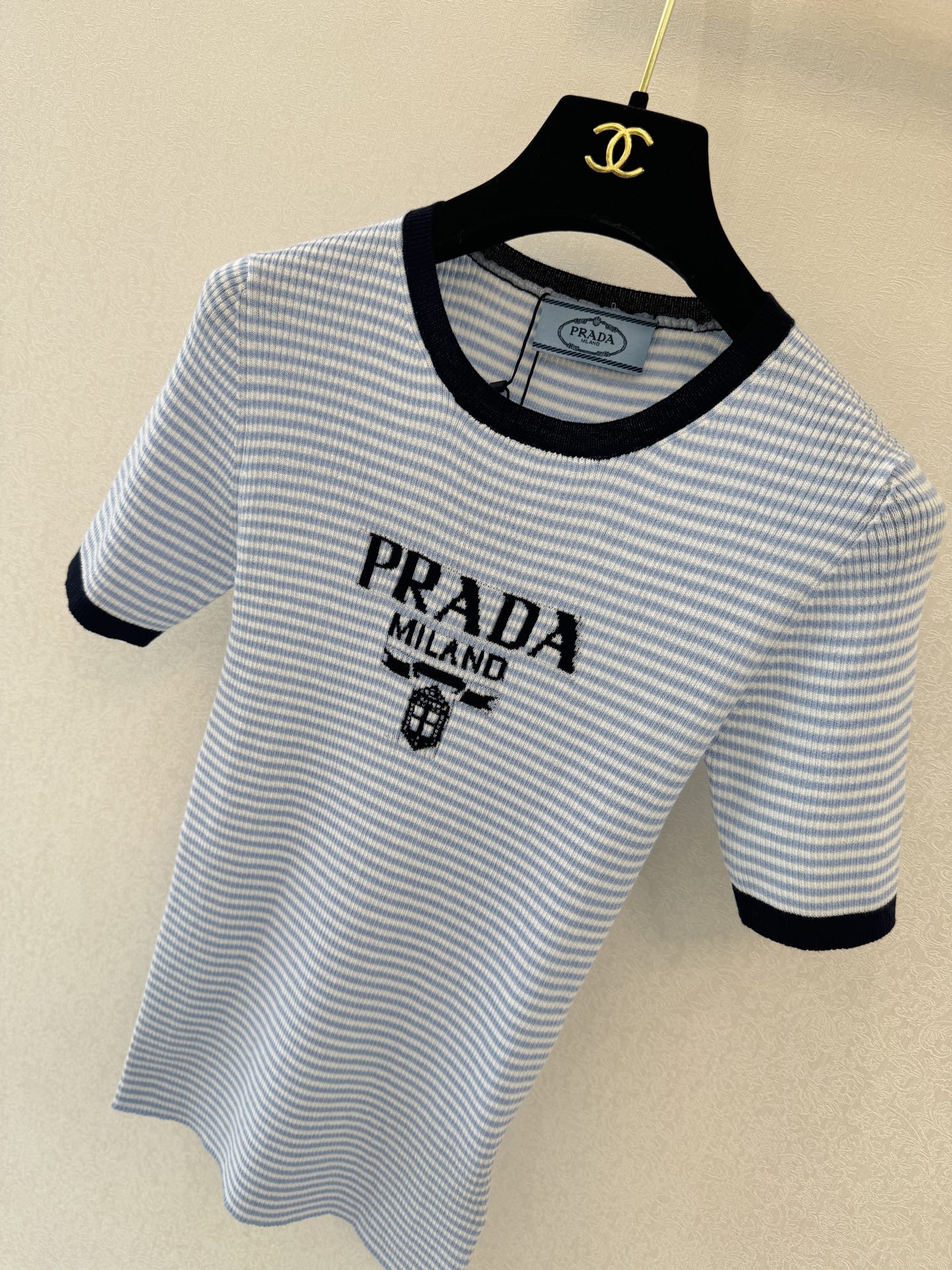 普拉达新品🆕🆕圆领短袖💗💗实拍图🆕🆕