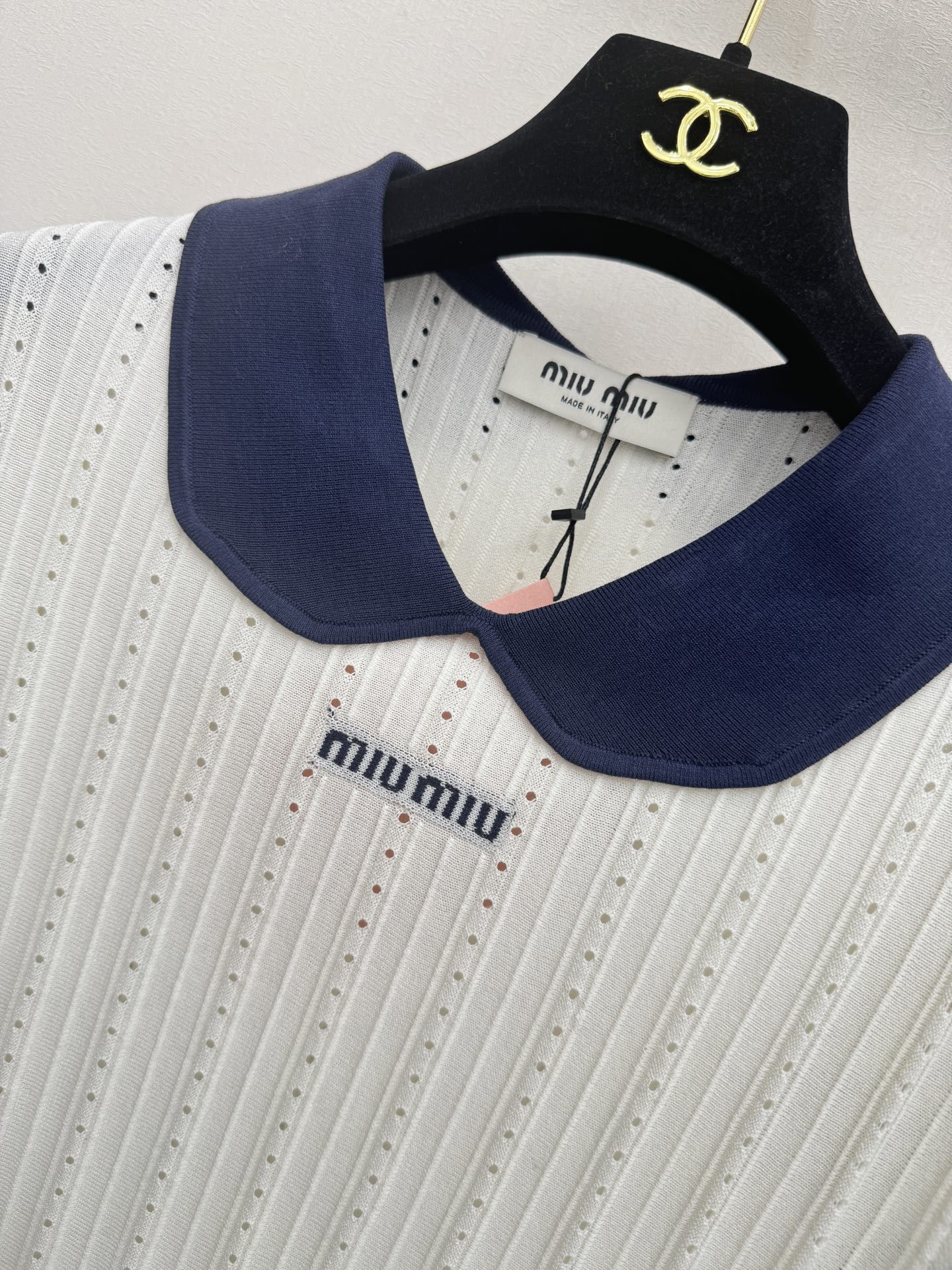 缪缪新品🆕🆕翻领短袖💗💗实拍图🆕三色3码