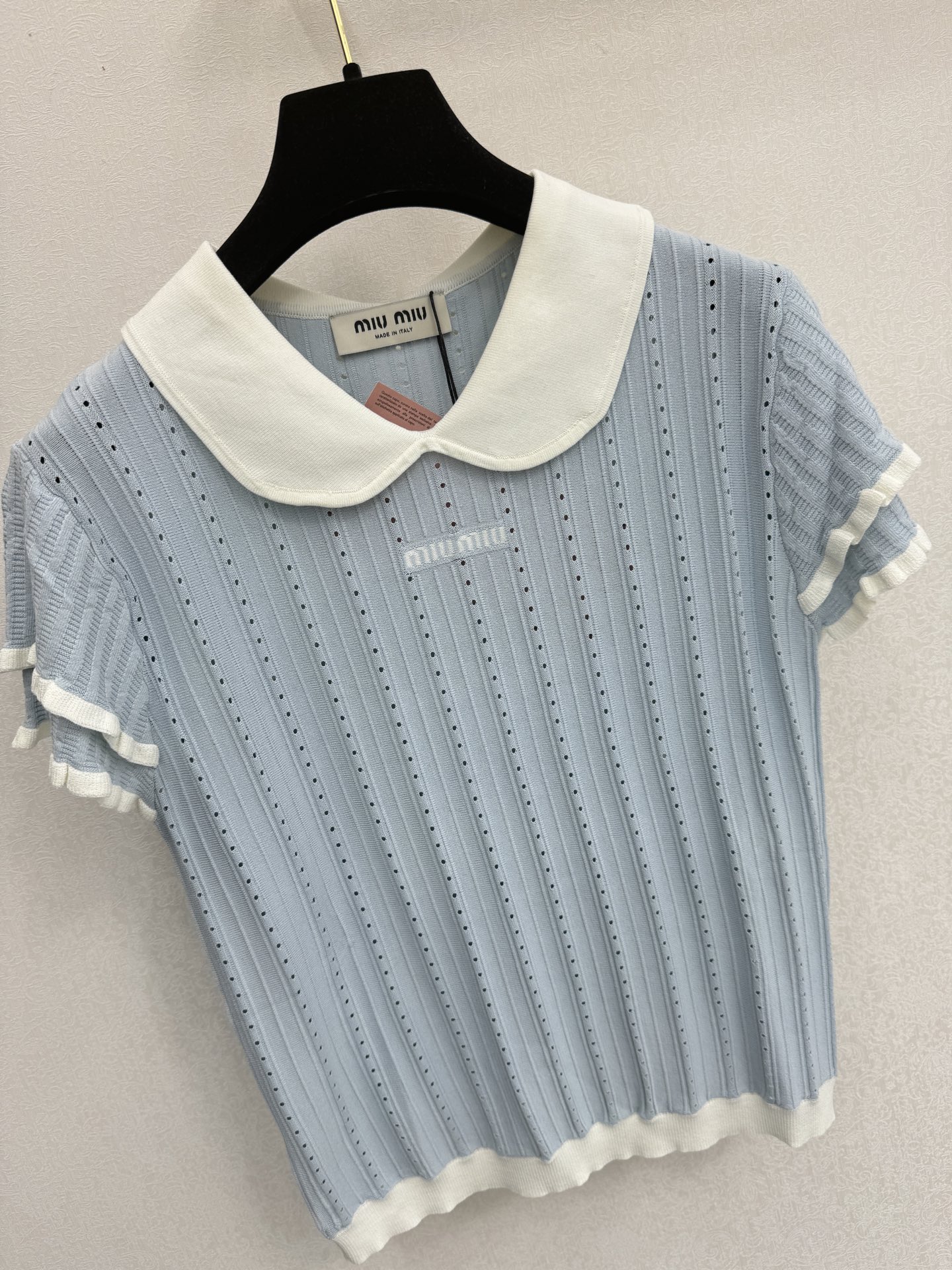 缪缪新品🆕🆕翻领短袖💗💗实拍图🆕三色3码