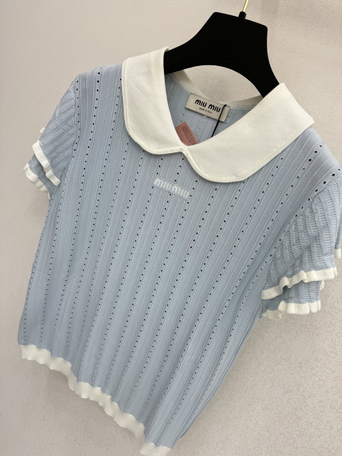 缪缪新品🆕🆕翻领短袖💗💗实拍图🆕三色3码