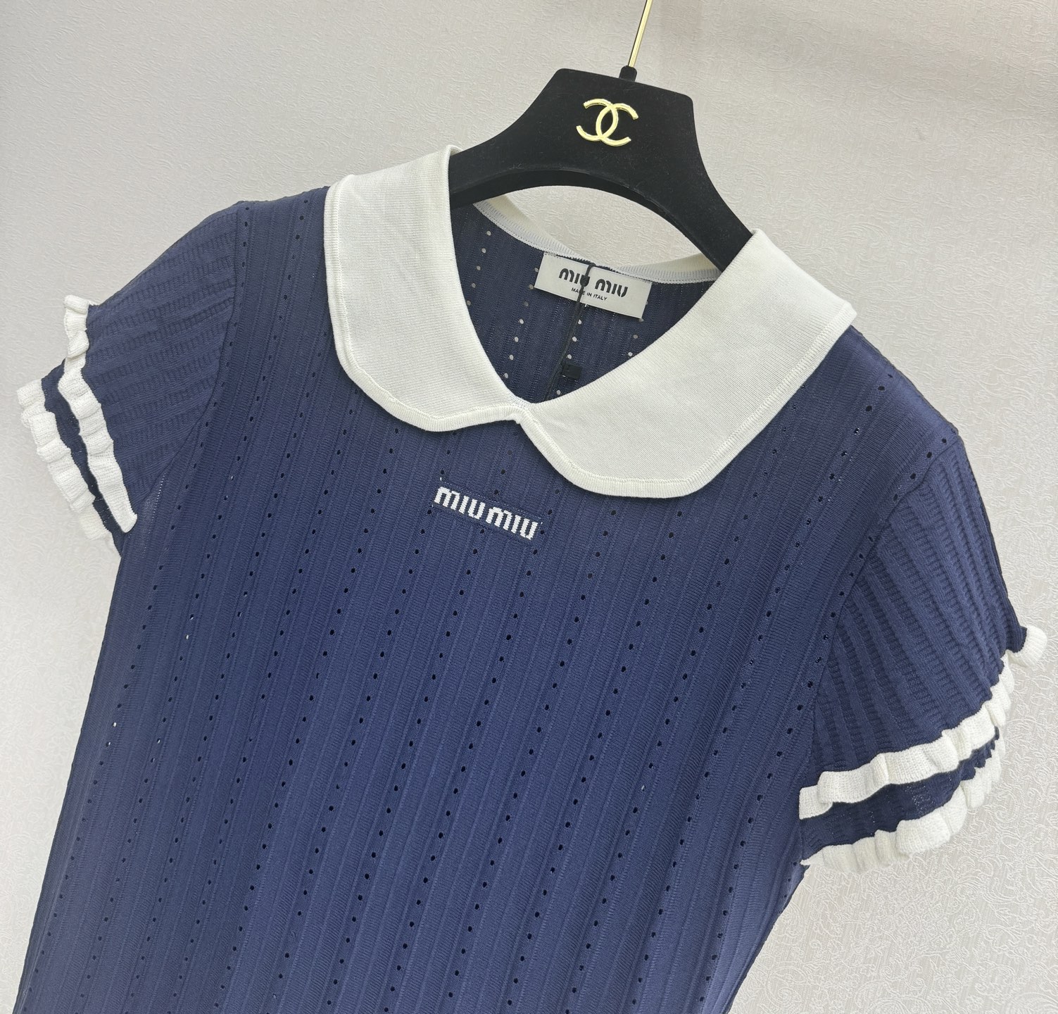 缪缪新品🆕🆕翻领短袖💗💗实拍图🆕三色3码