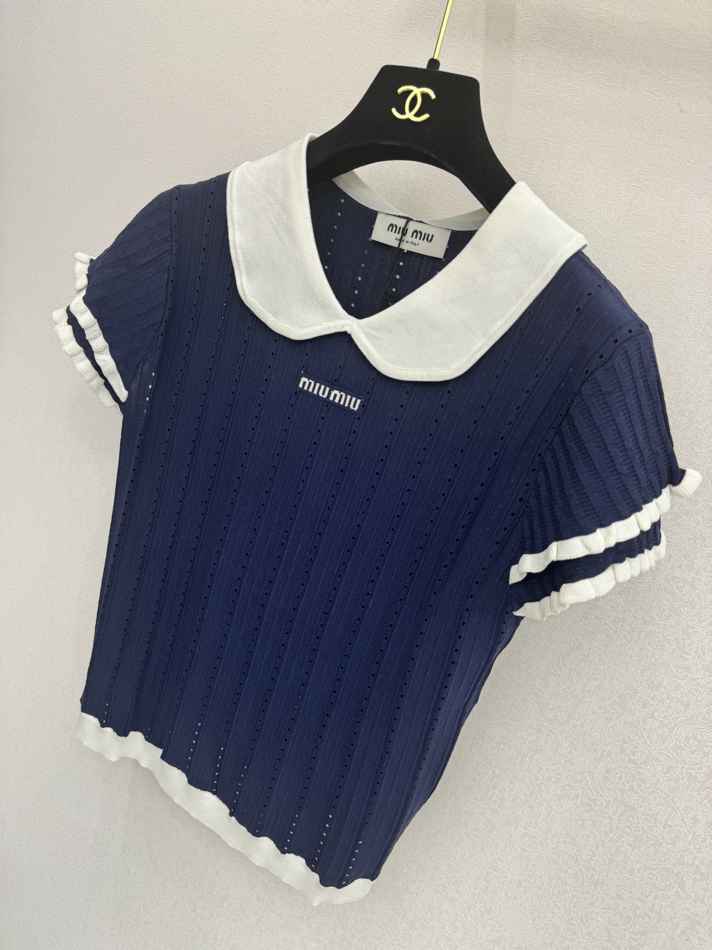 缪缪新品🆕🆕翻领短袖💗💗实拍图🆕三色3码