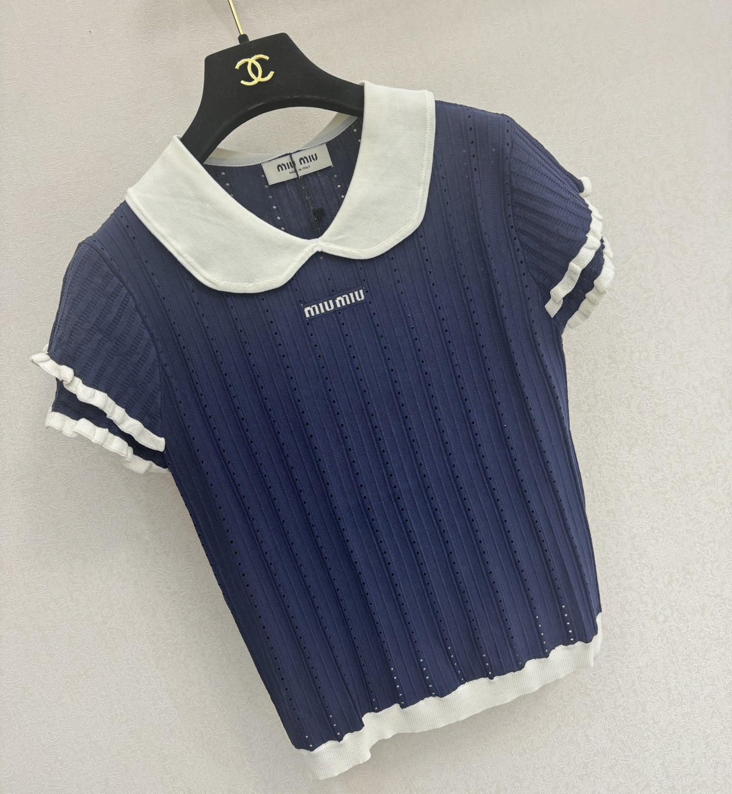 缪缪新品🆕🆕翻领短袖💗💗实拍图🆕三色3码