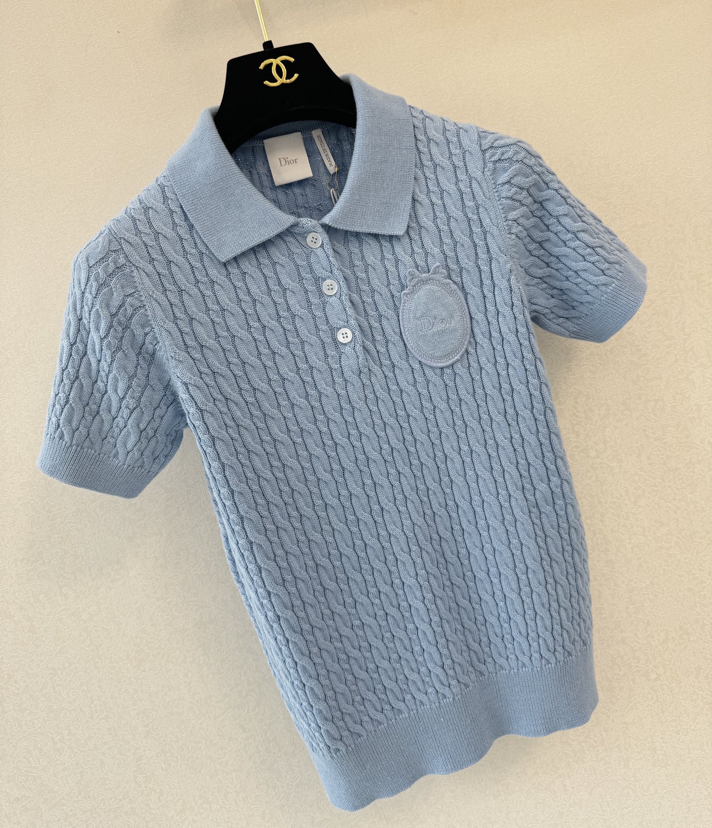 迪奥高版本新品🆕🆕Polo领短袖💗💗实拍图🆕🆕两色3码