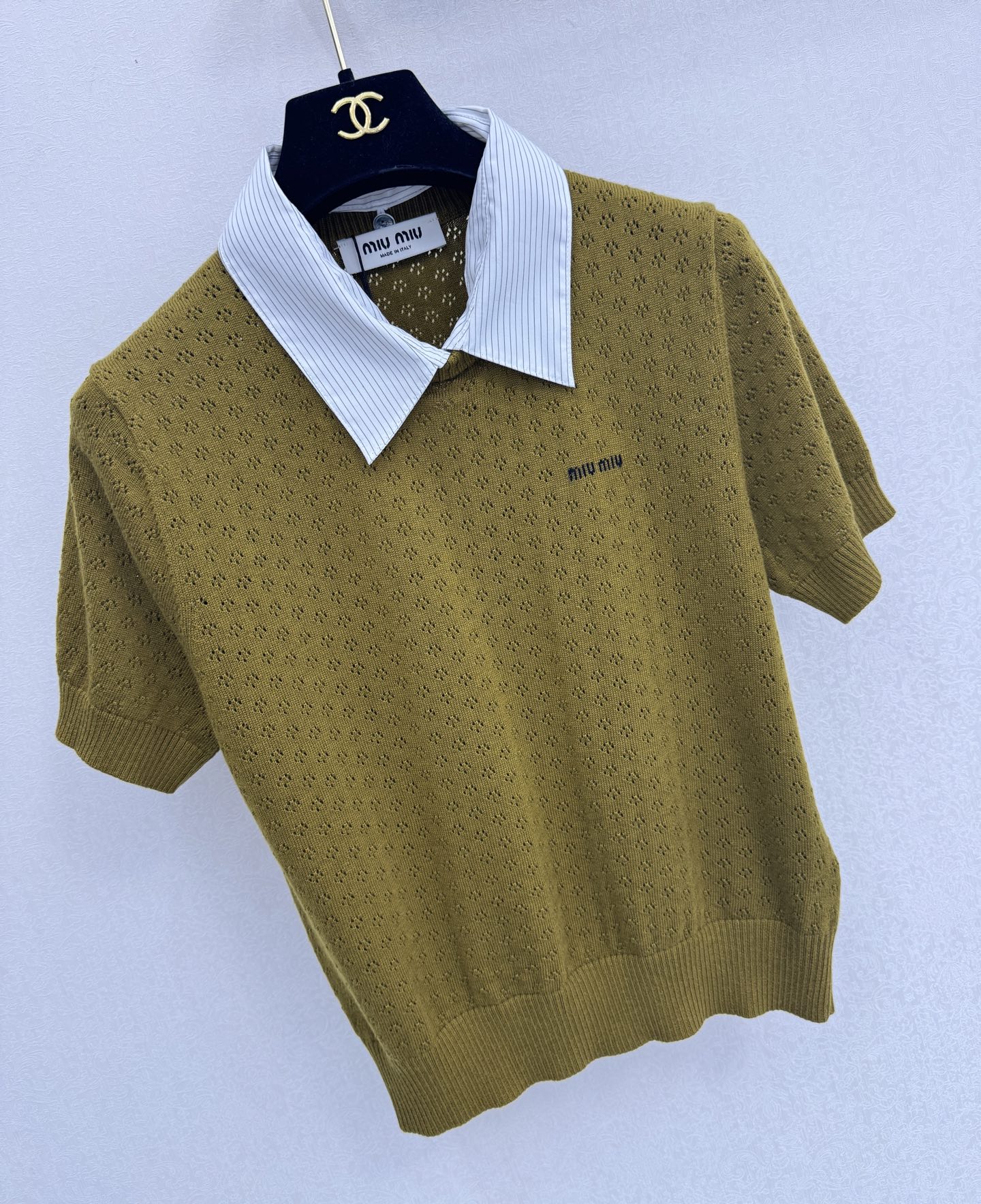 缪缪新品🆕🆕衬衣翻领短袖💗💗实拍图🆕🆕