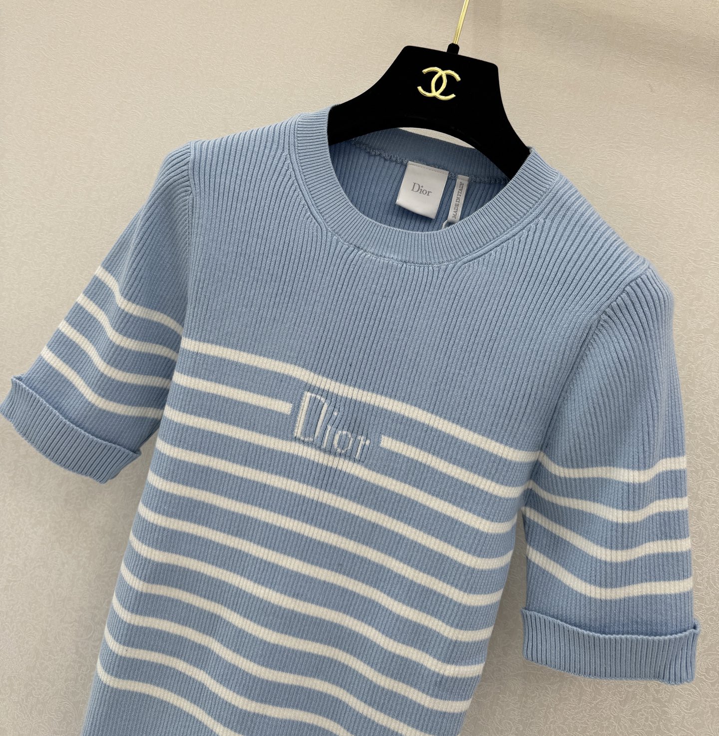 迪奥新品🆕🆕圆领短袖💗💗实拍图🆕🆕两色3码