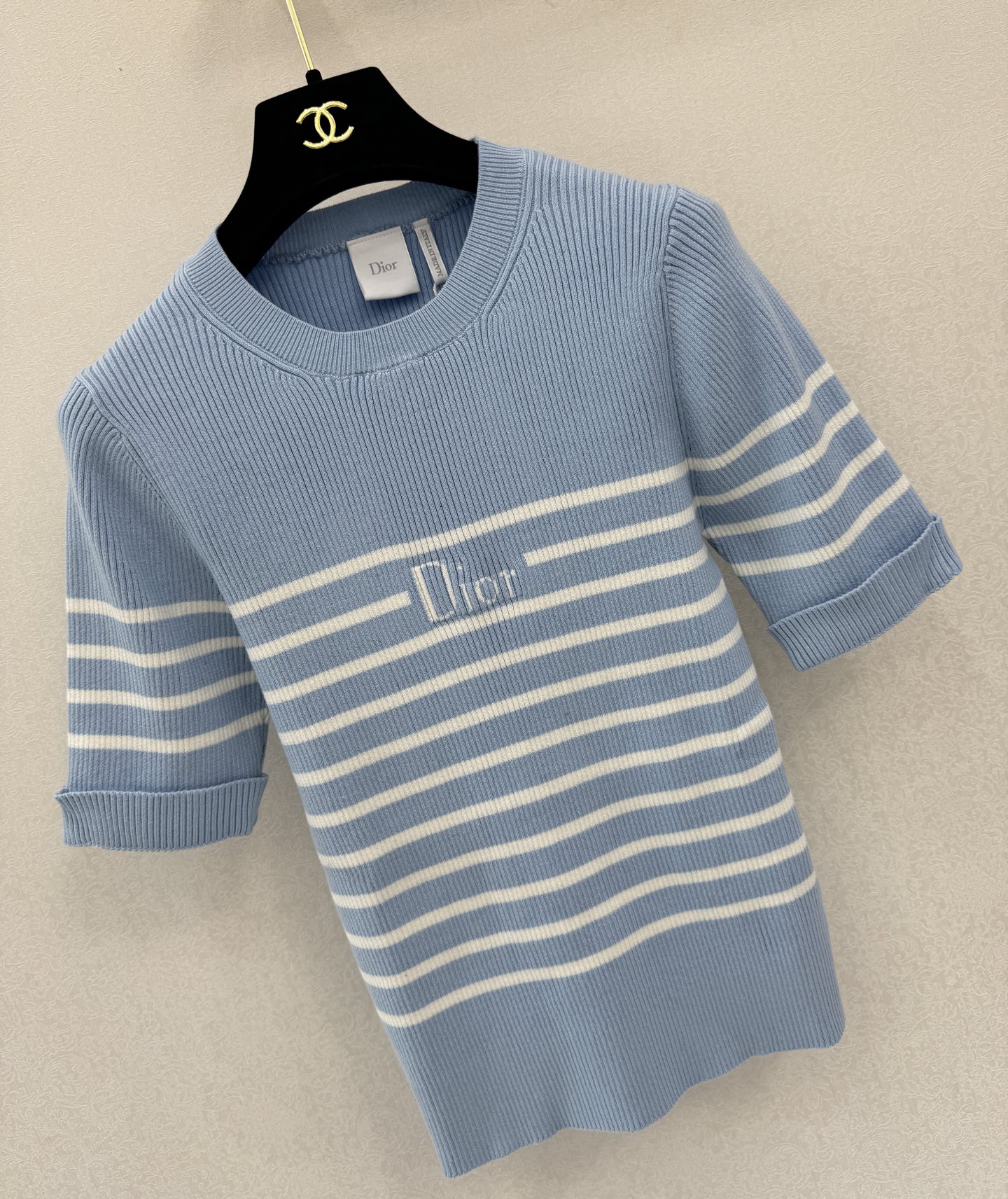 迪奥新品🆕🆕圆领短袖💗💗实拍图🆕🆕两色3码