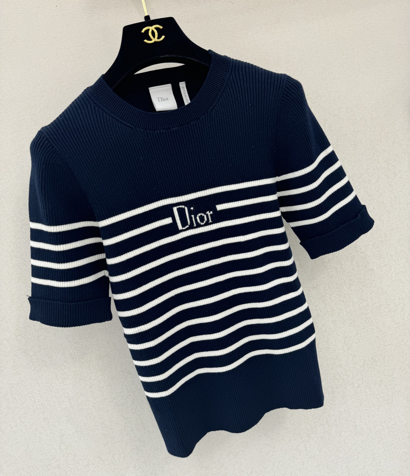 迪奥新品🆕🆕圆领短袖💗💗实拍图🆕🆕两色3码