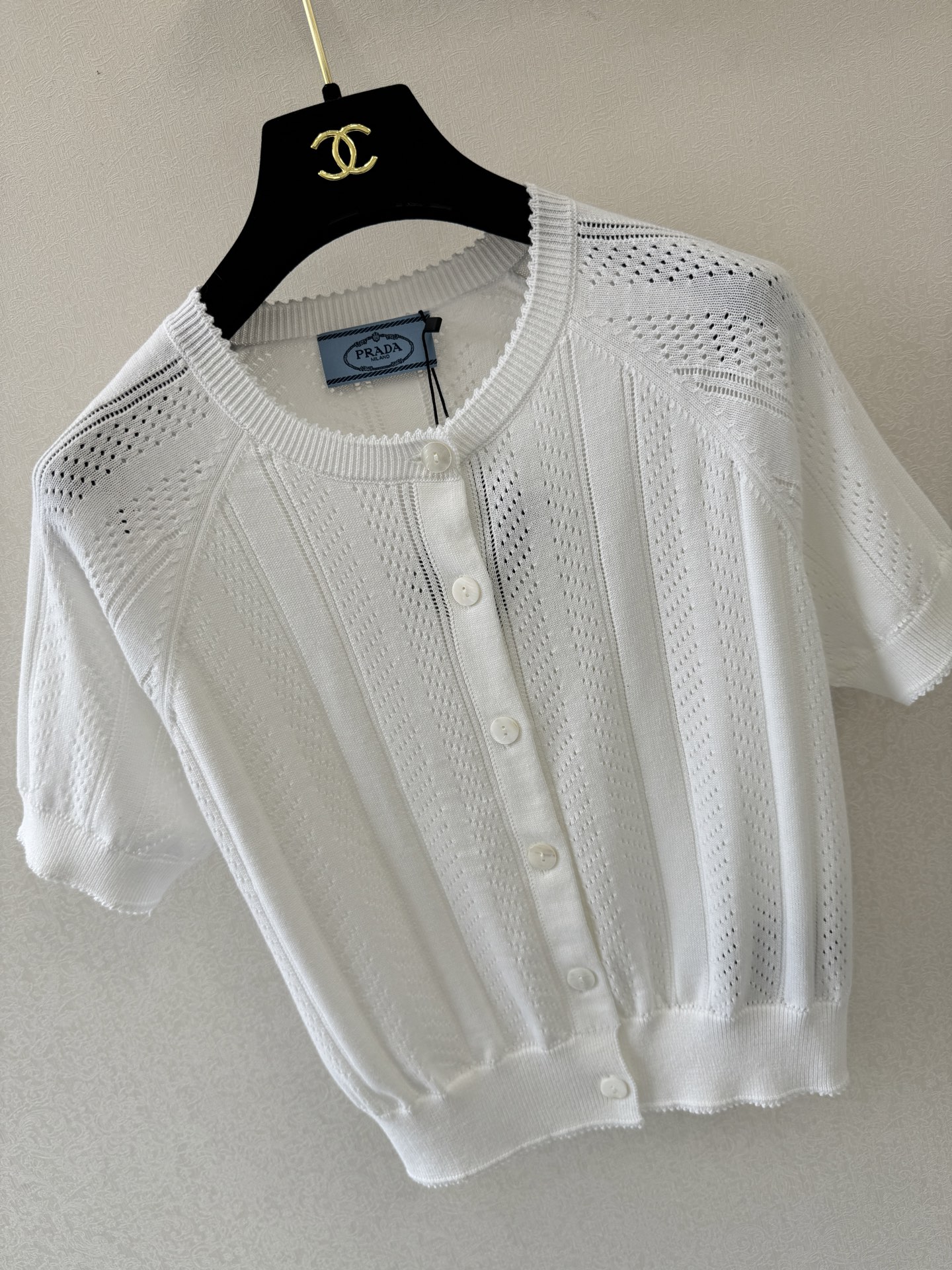 普拉达新品🆕🆕圆领开衫短袖💗💗实拍图🆕🆕