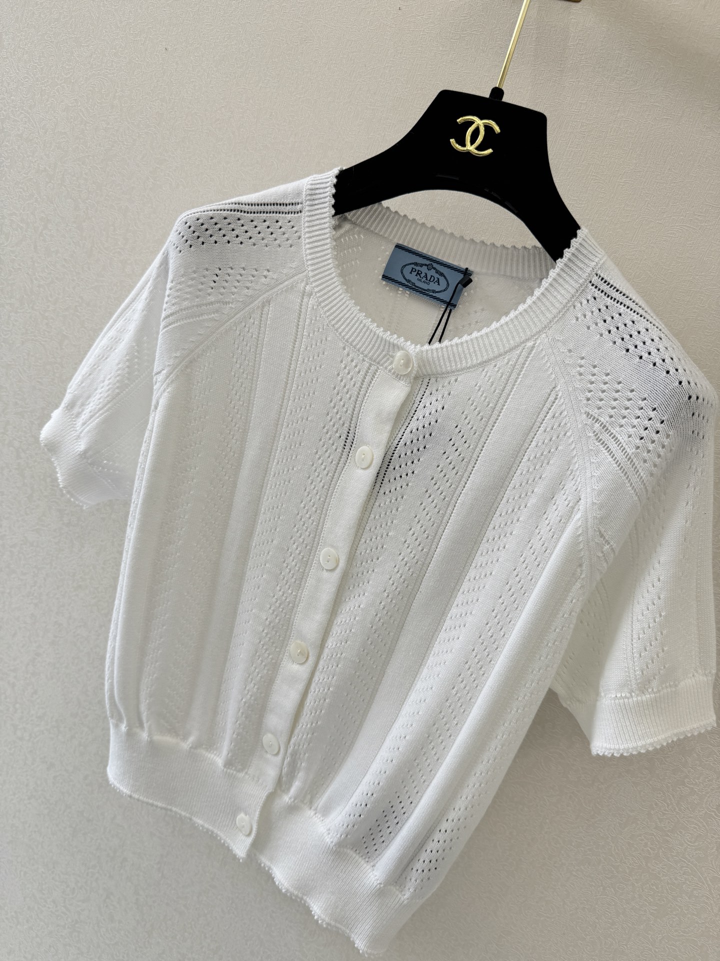 普拉达新品🆕🆕圆领开衫短袖💗💗实拍图🆕🆕