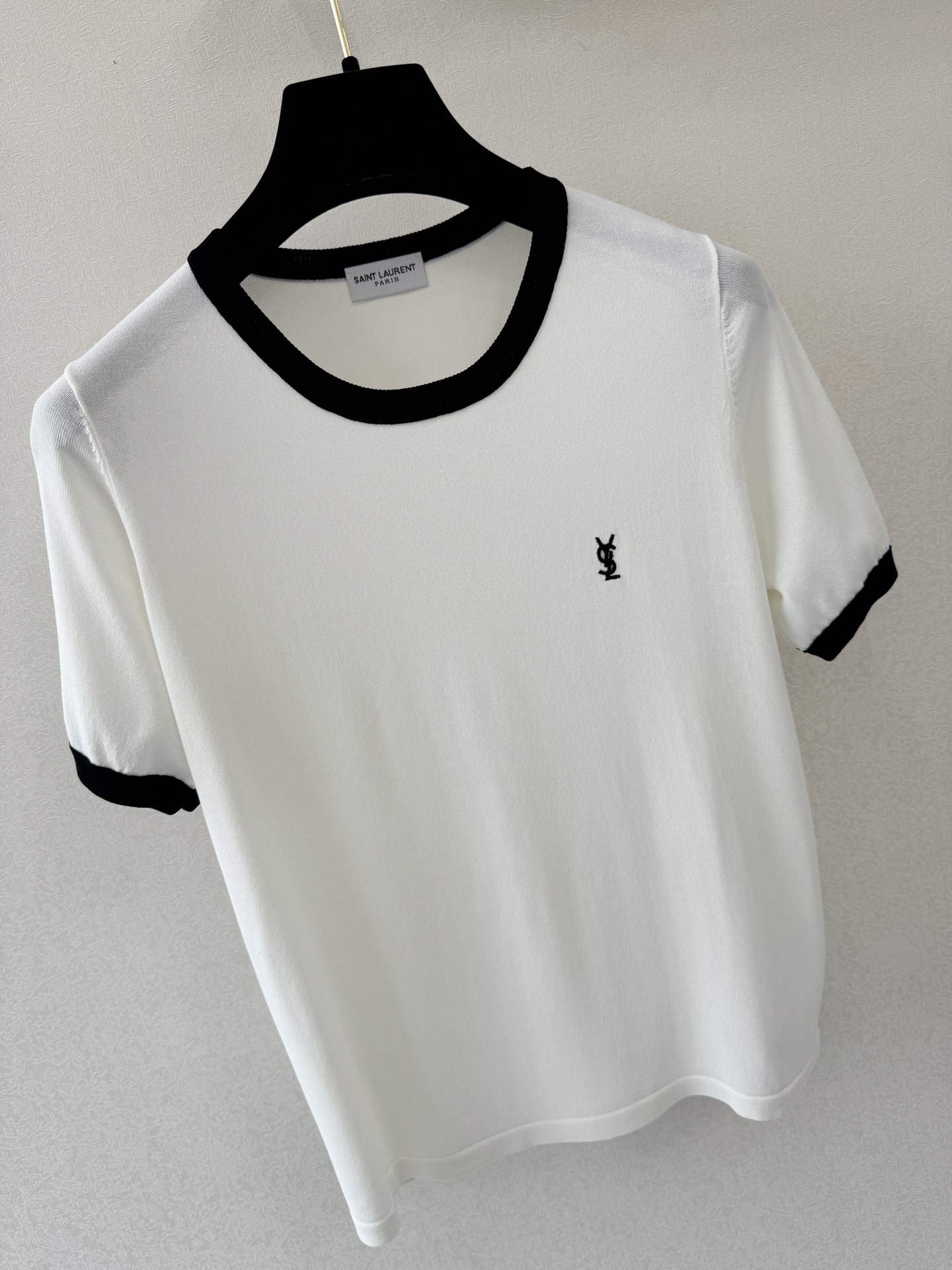 圣罗兰新品🆕🆕圆领短袖💗💗实拍图🆕🆕两色3码