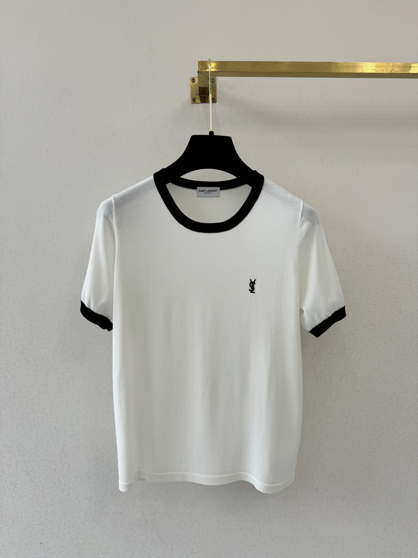 圣罗兰新品🆕🆕圆领短袖💗💗实拍图🆕🆕两色3码