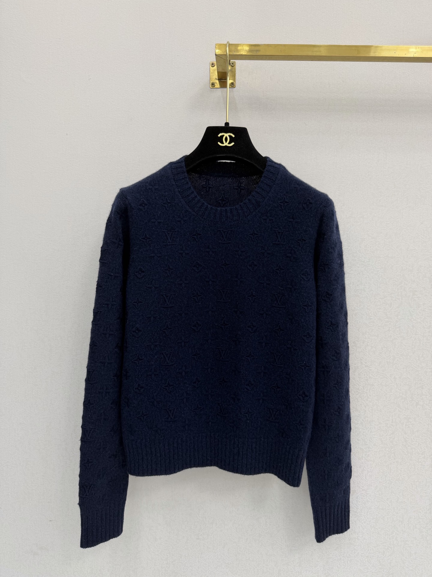 LV高版本新品🆕🆕宝蓝色圆领长袖💗💗实拍图🆕🆕