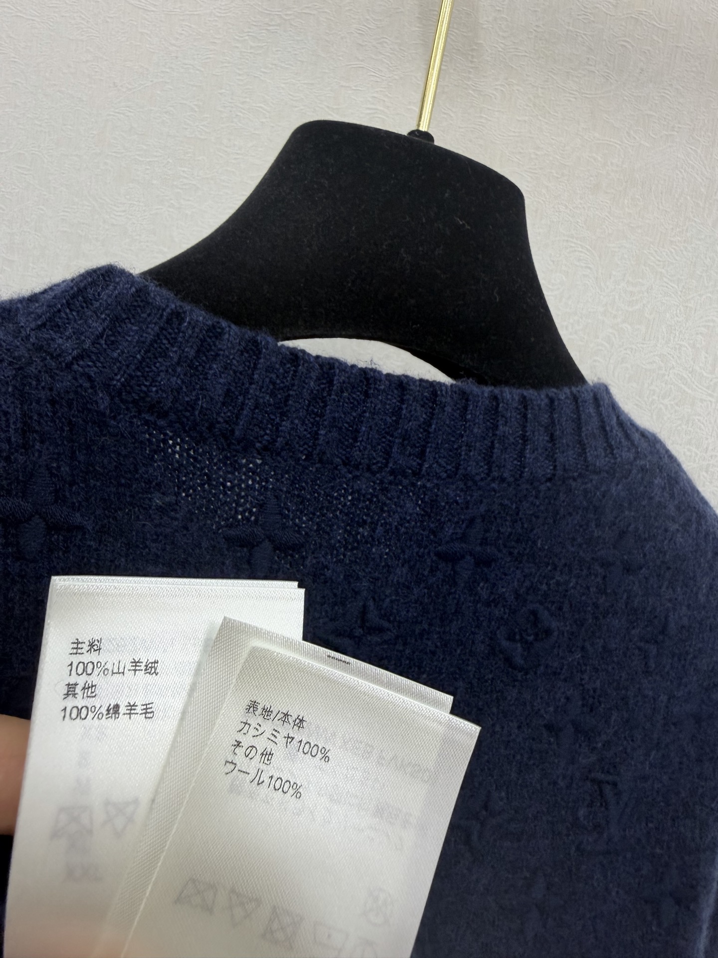 LV高版本新品🆕🆕宝蓝色圆领长袖💗💗实拍图🆕🆕