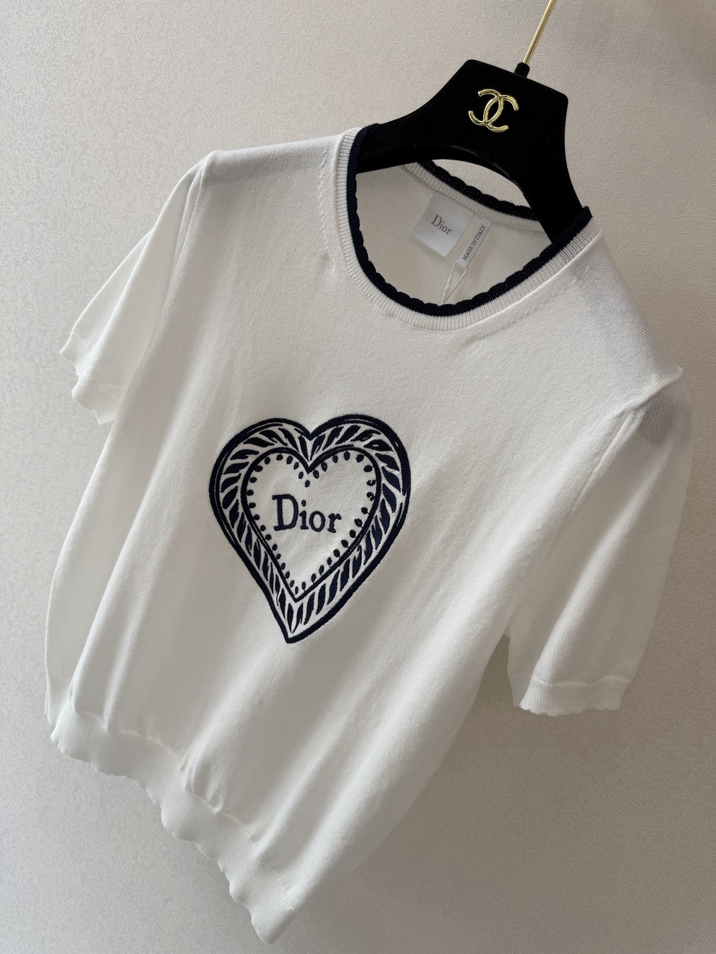 迪奥新品🆕🆕圆领短袖💗💗实拍图🆕🆕两色3码