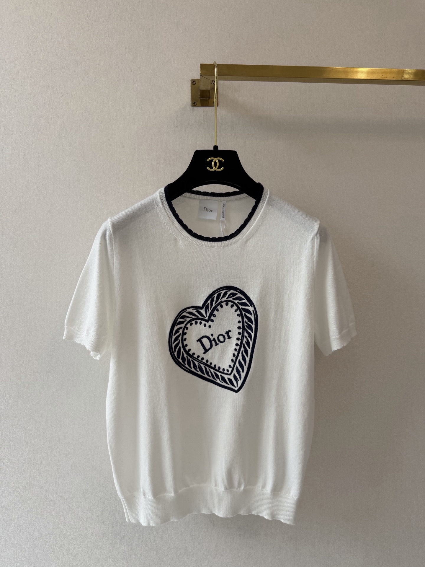 迪奥新品🆕🆕圆领短袖💗💗实拍图🆕🆕两色3码