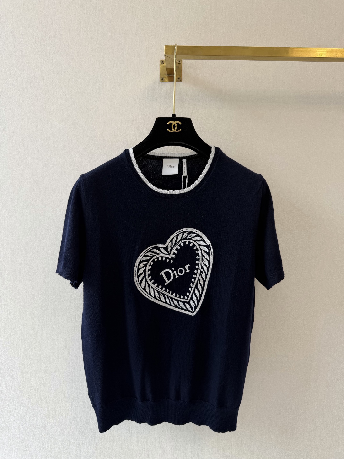 迪奥新品🆕🆕圆领短袖💗💗实拍图🆕🆕两色3码
