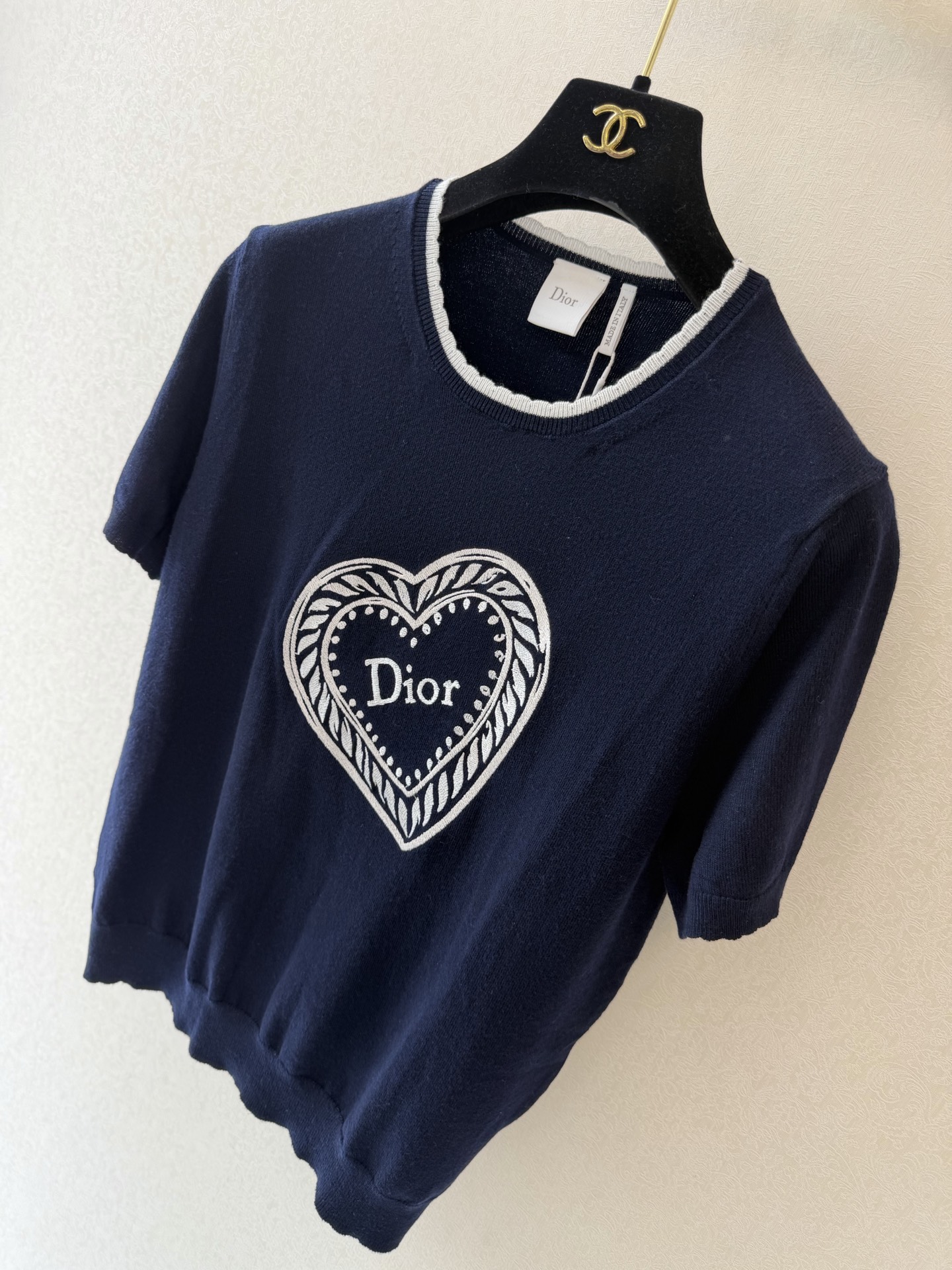 迪奥新品🆕🆕圆领短袖💗💗实拍图🆕🆕两色3码