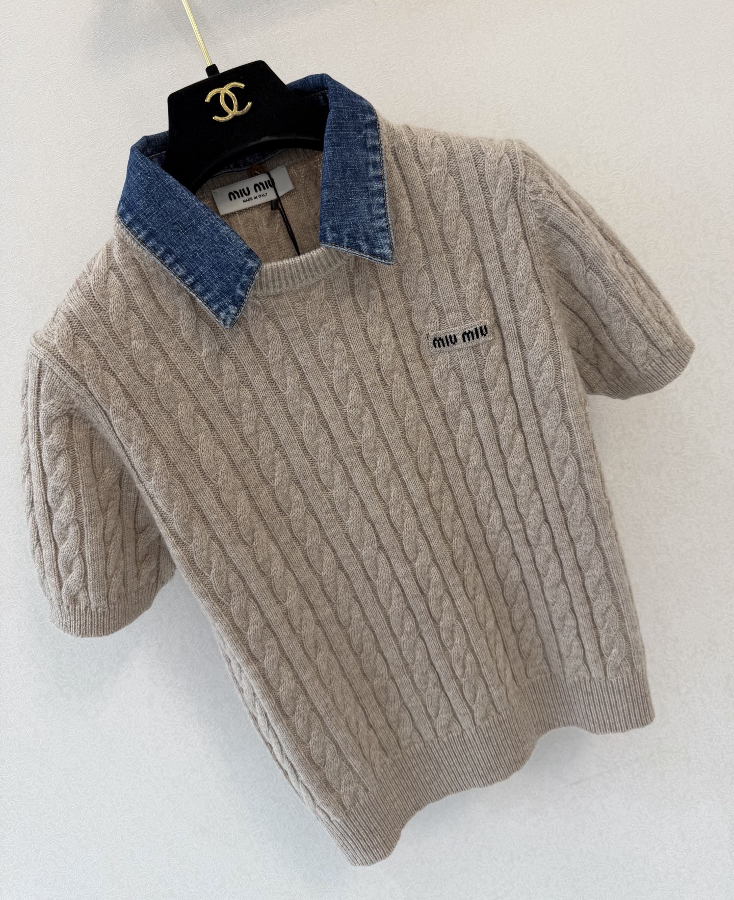 缪缪新品🆕🆕牛仔领口短袖💗💗实拍图🆕🆕
