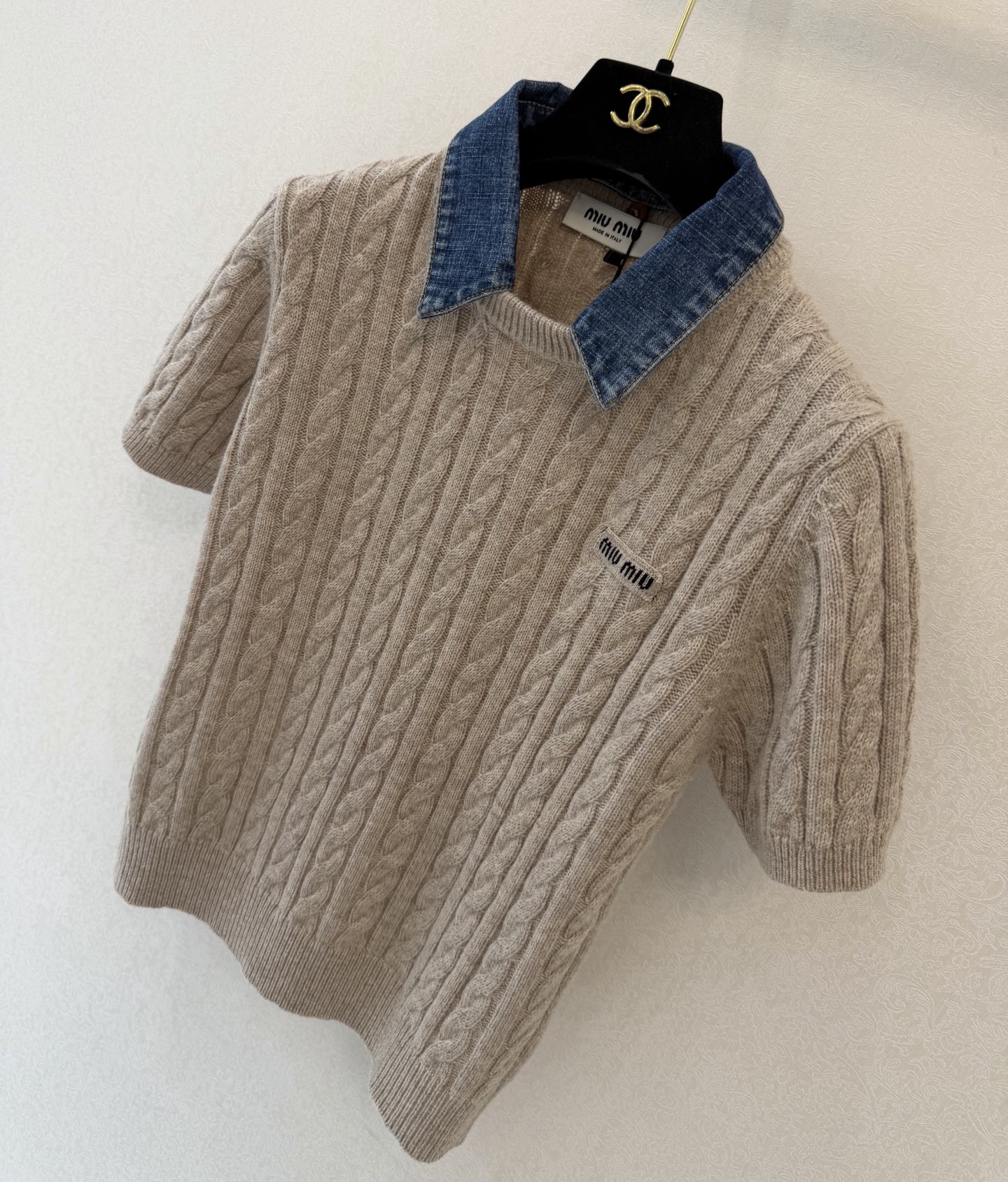 缪缪新品🆕🆕牛仔领口短袖💗💗实拍图🆕🆕