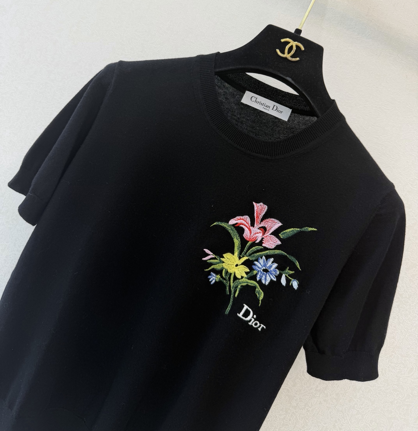 迪奥新品🆕🆕圆领短袖💗💗实拍图🆕🆕两色3码