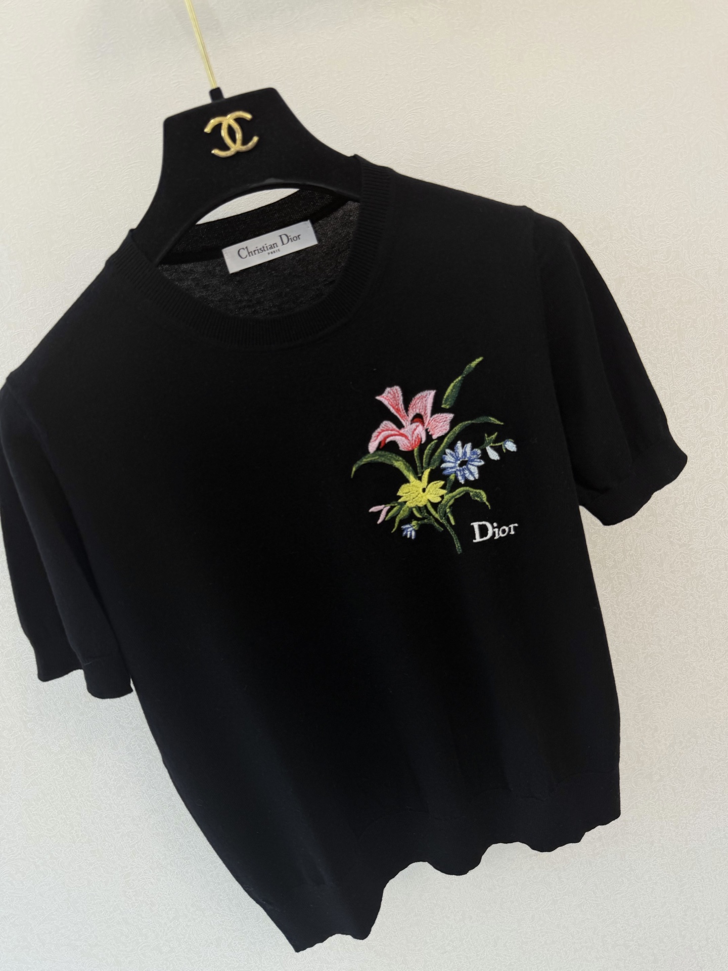 迪奥新品🆕🆕圆领短袖💗💗实拍图🆕🆕两色3码