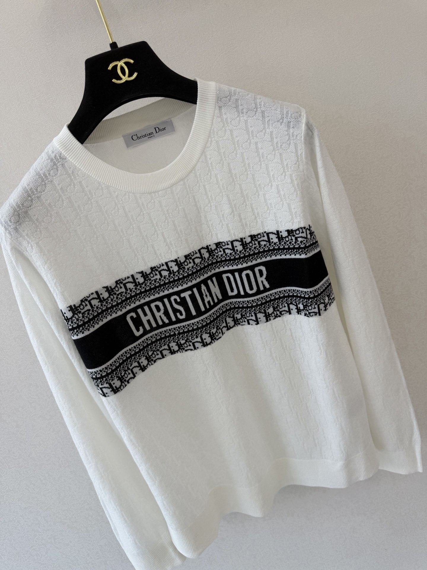 迪奥新品🆕🆕圆领长袖💗💗实拍图🆕🆕两色3码